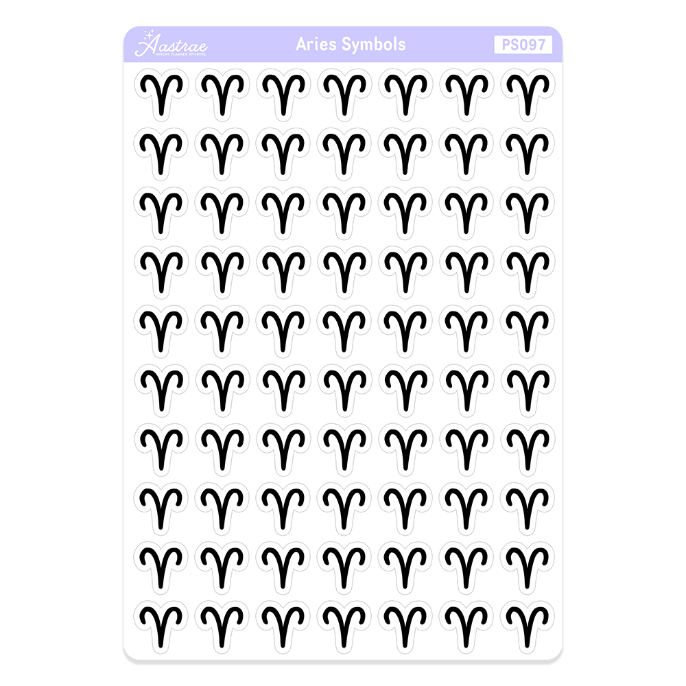 Astrology Aries Symbol Stickers
