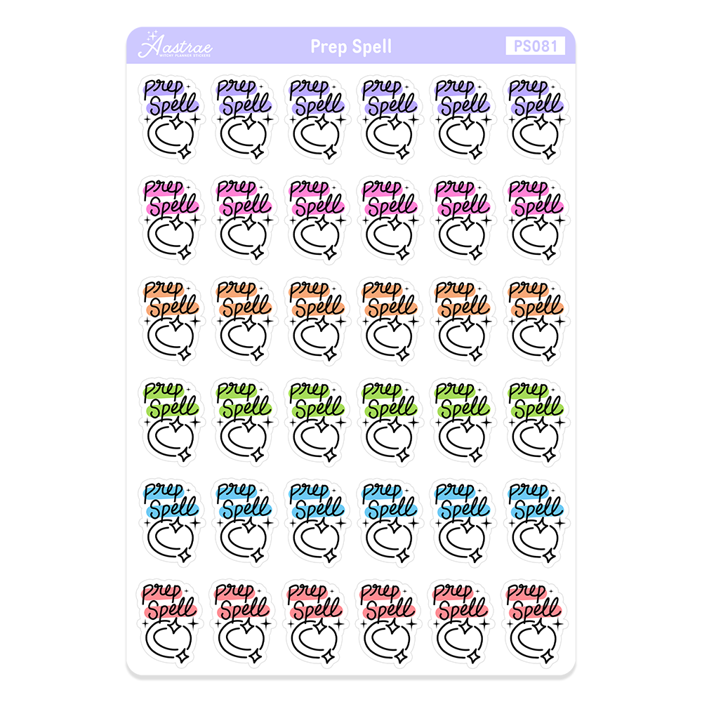 Prep Spell Planner Stickers