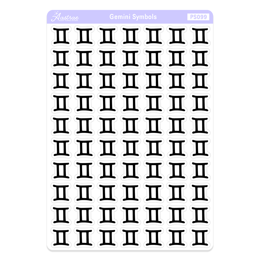 Astrology Gemini Symbol Stickers
