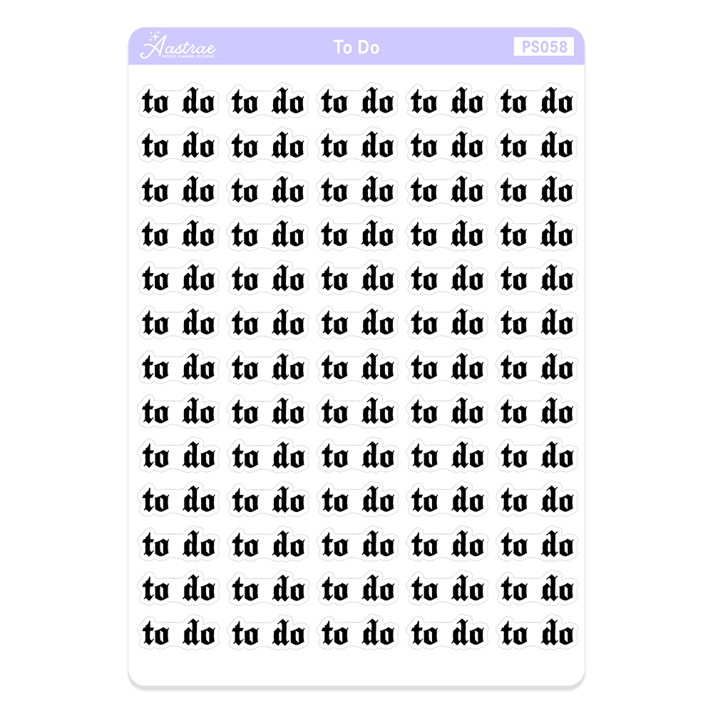 To Do Planner Stickers