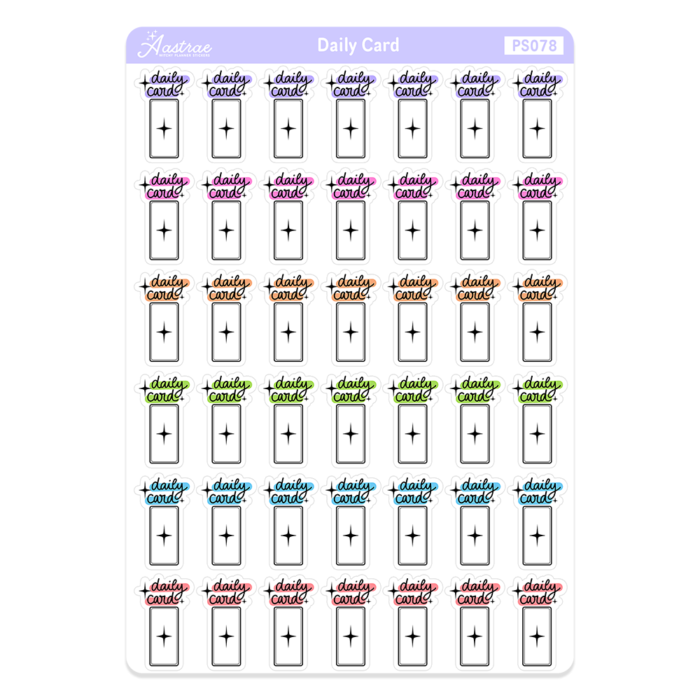 Daily Tarot Card Planner Stickers