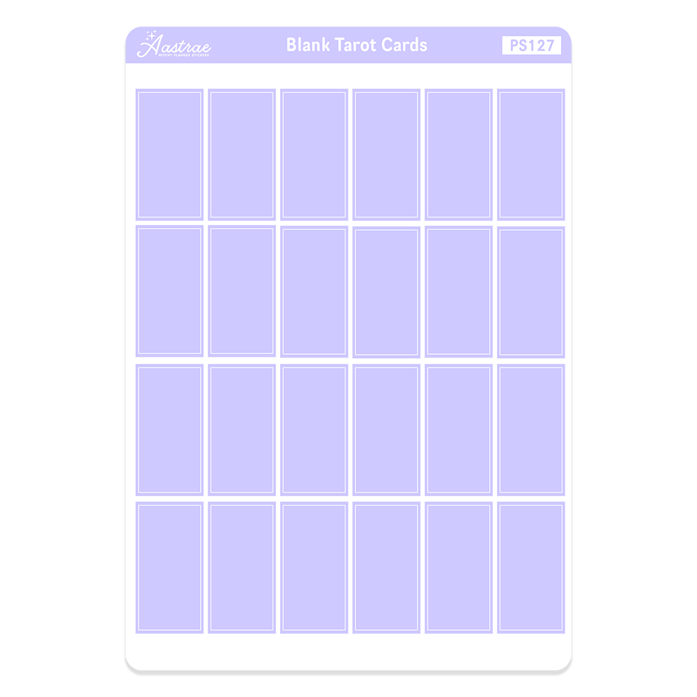 Blank Tarot Card Stickers for Journaling