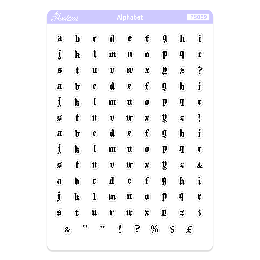 Alphabet Letters Stickers