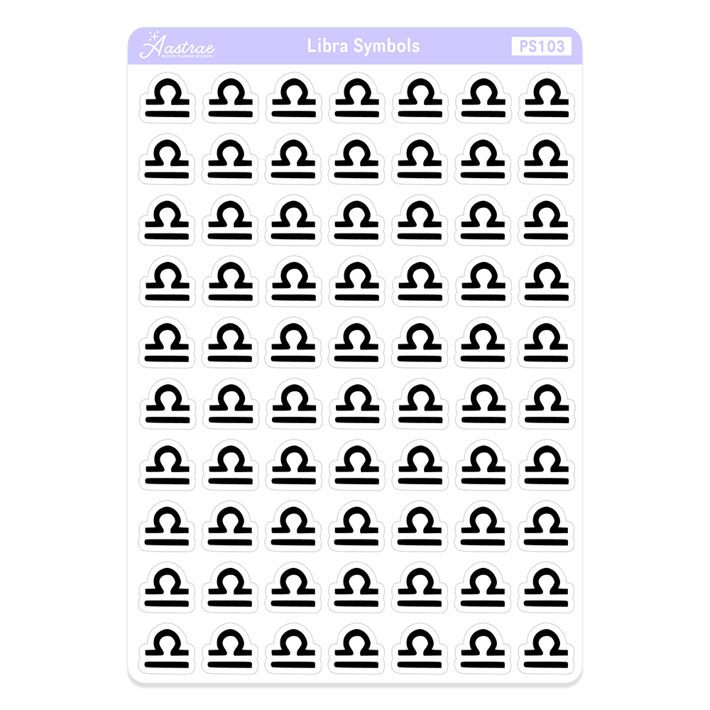 Astrology Libra Symbol Stickers