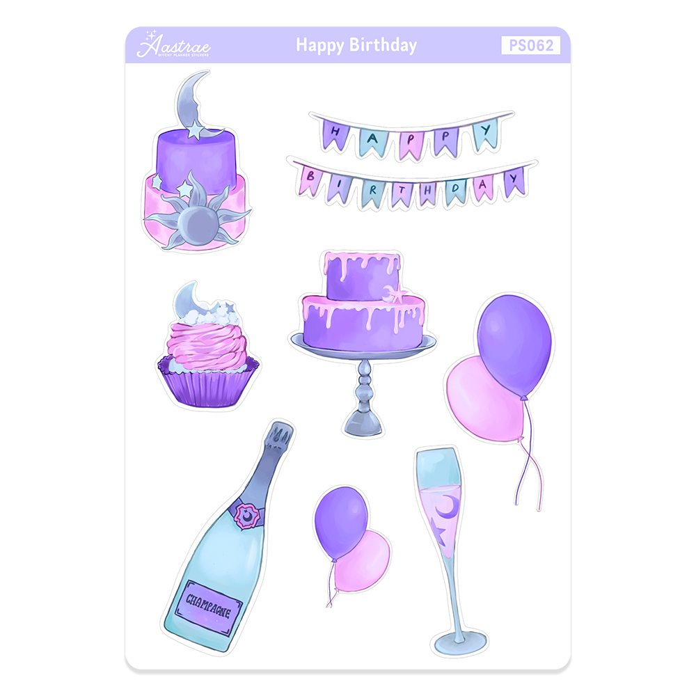 Witchy Birthday Planner Stickers