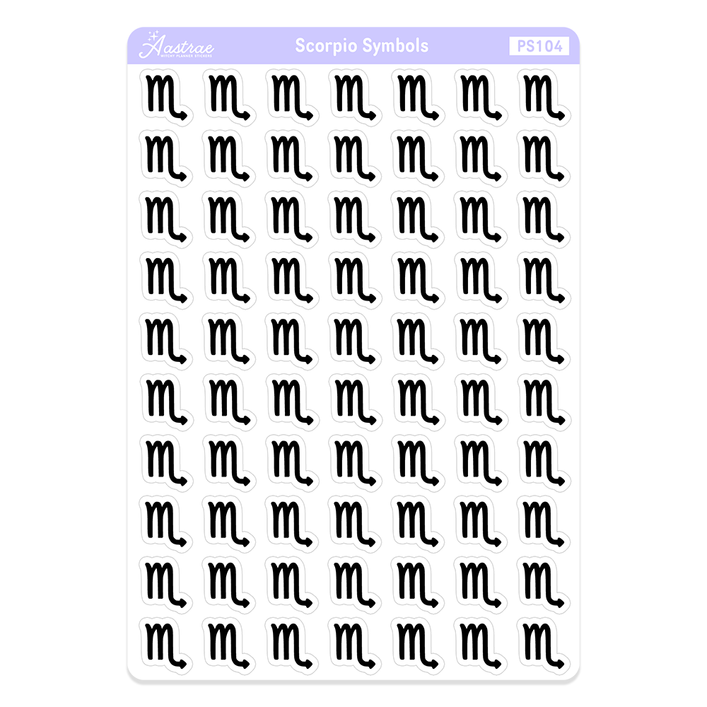 Astrology Scorpio Symbol Stickers