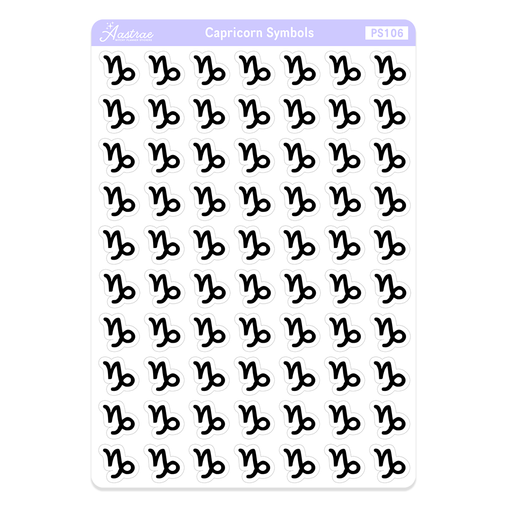 Astrology Capricorn Symbol Stickers