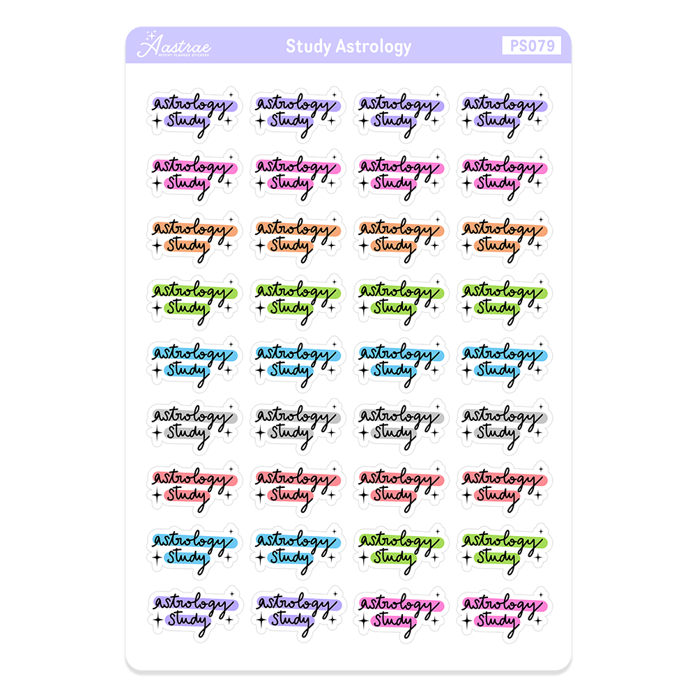 Study Astrology Planner Stickers