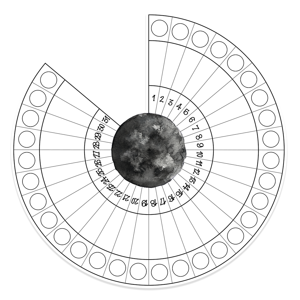 Moon Phases Tracker Sticker