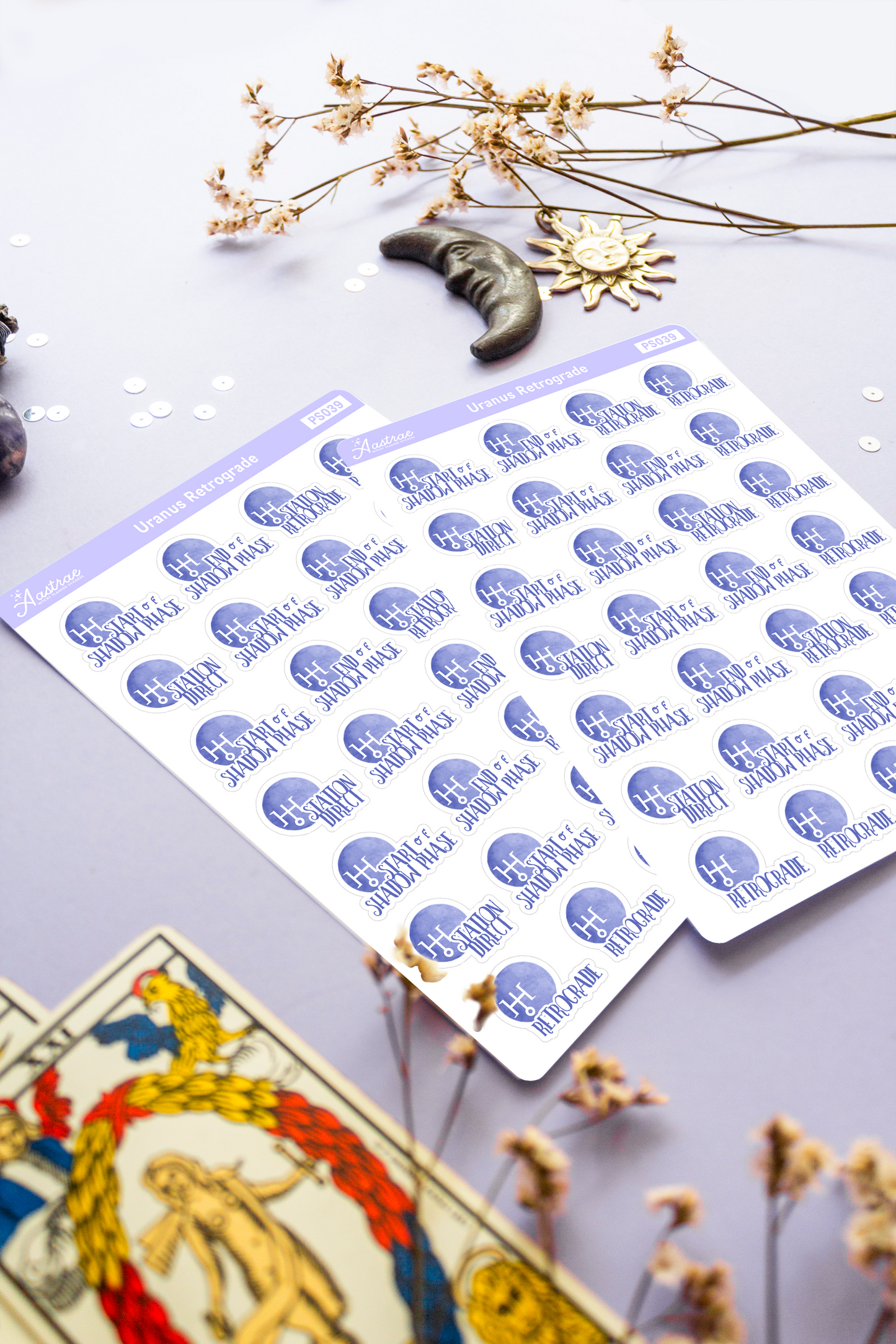 Uranus Retrograde Stickers for Planner