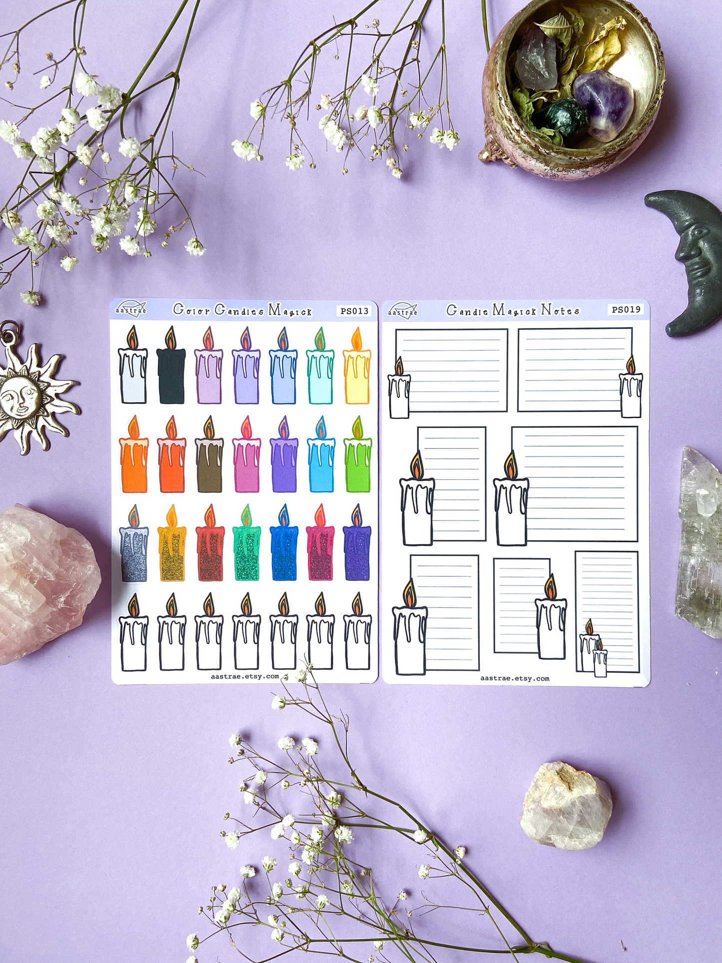 BUNDLE • Candle Magick Stickers (2 Sheets)