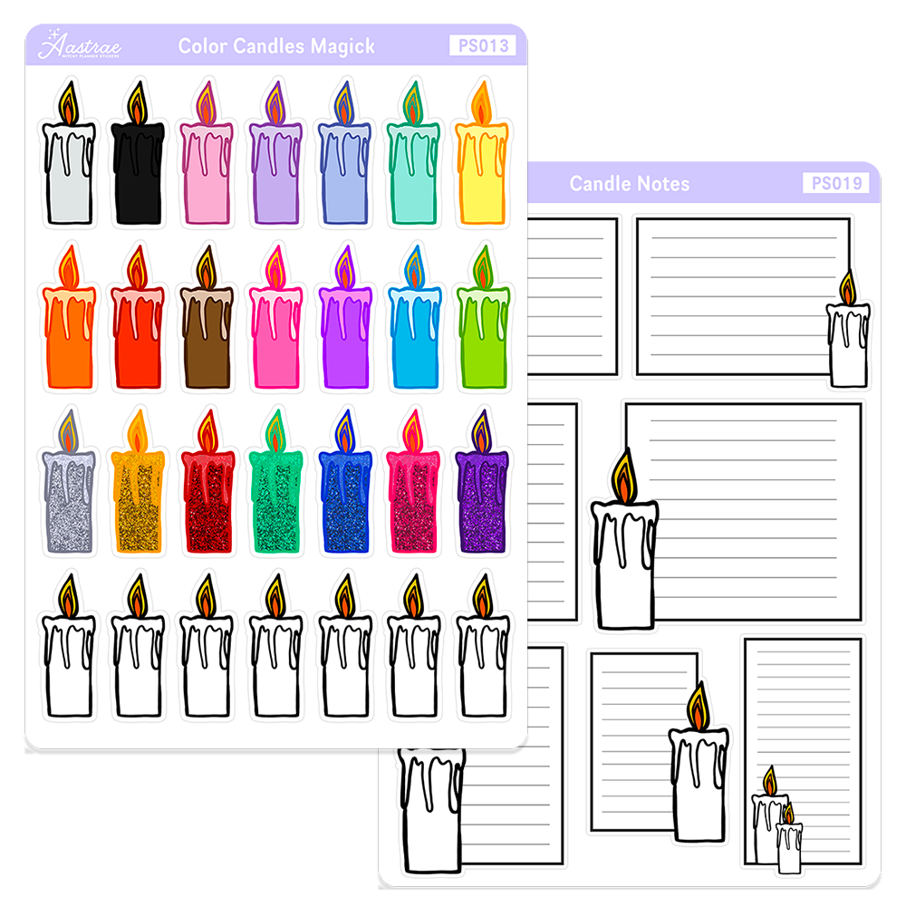 BUNDLE • Candle Magick Stickers (2 Sheets)