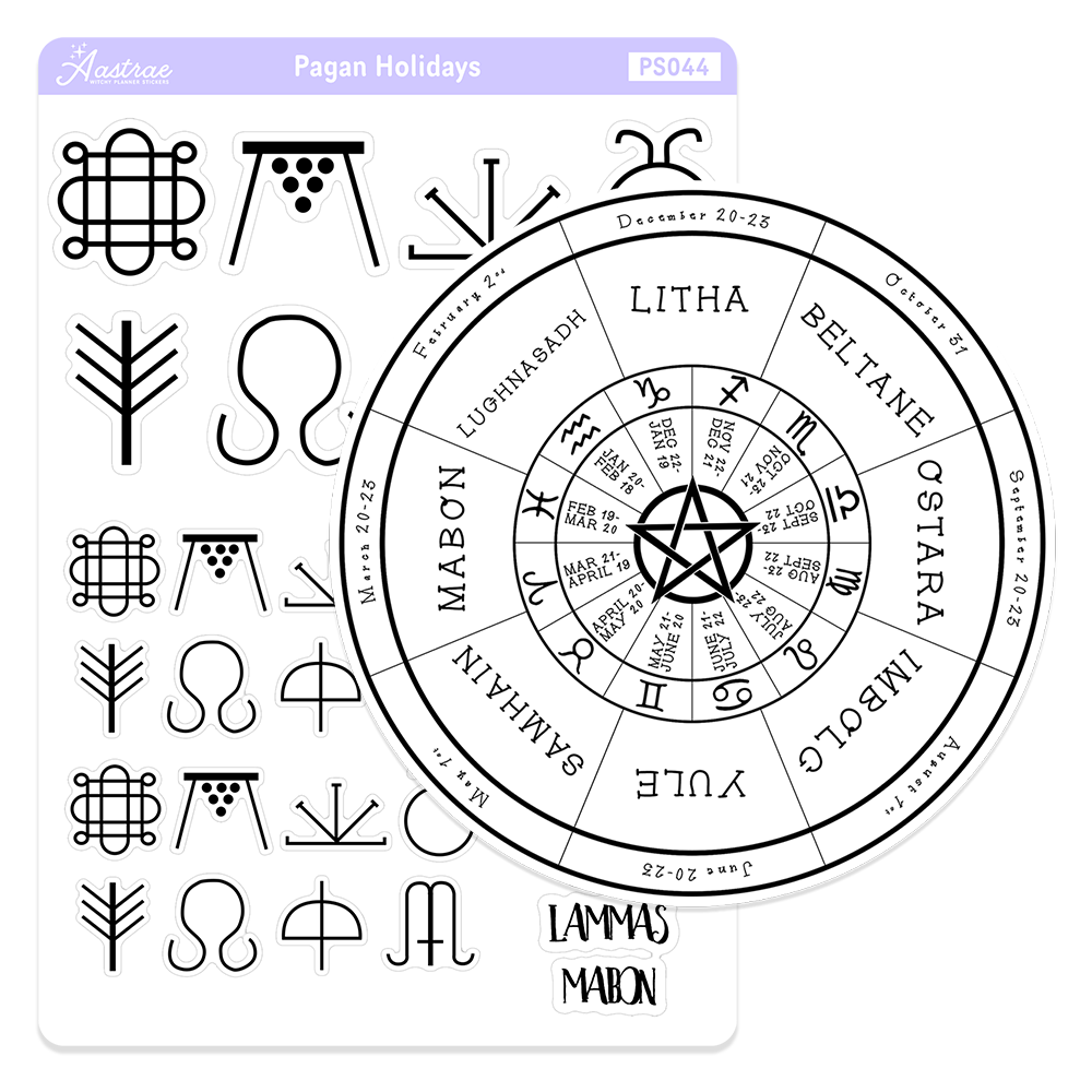 BUNDLE • Pagan Holidays Stickers & Wheel of the Year