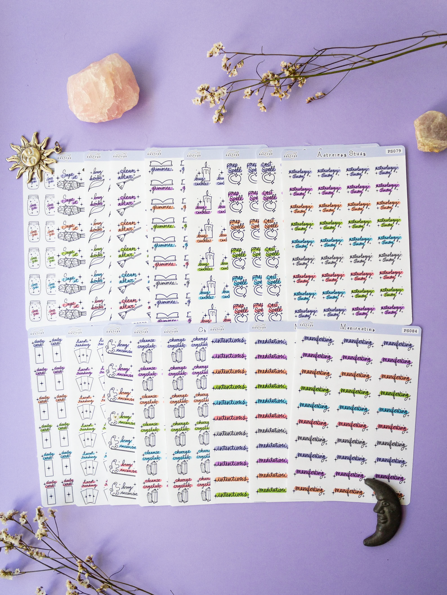 BUNDLE • Witch Tasks Icon Stickers for Planner (17 Sheets)
