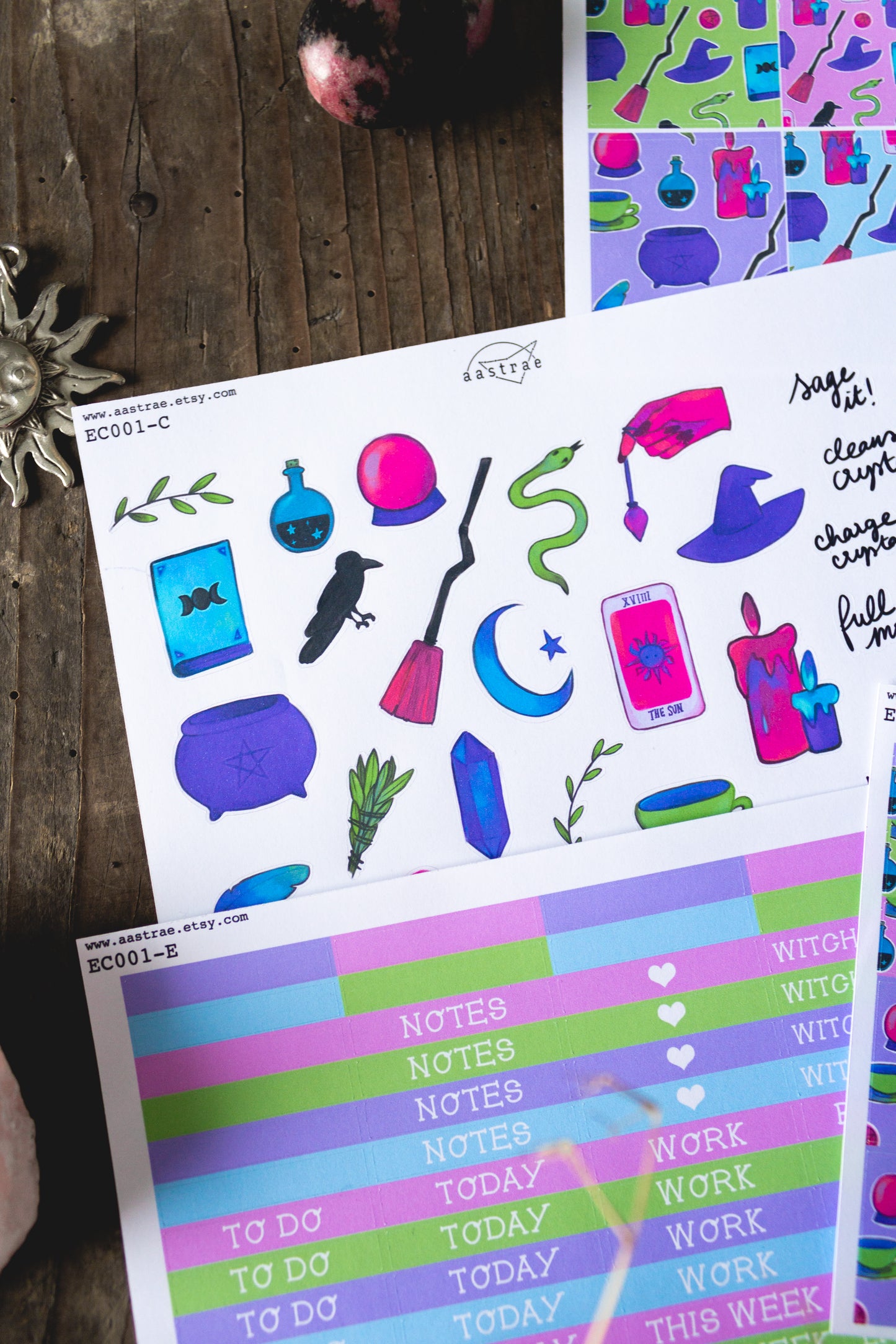 Neon Witch Vertical Planner Kit