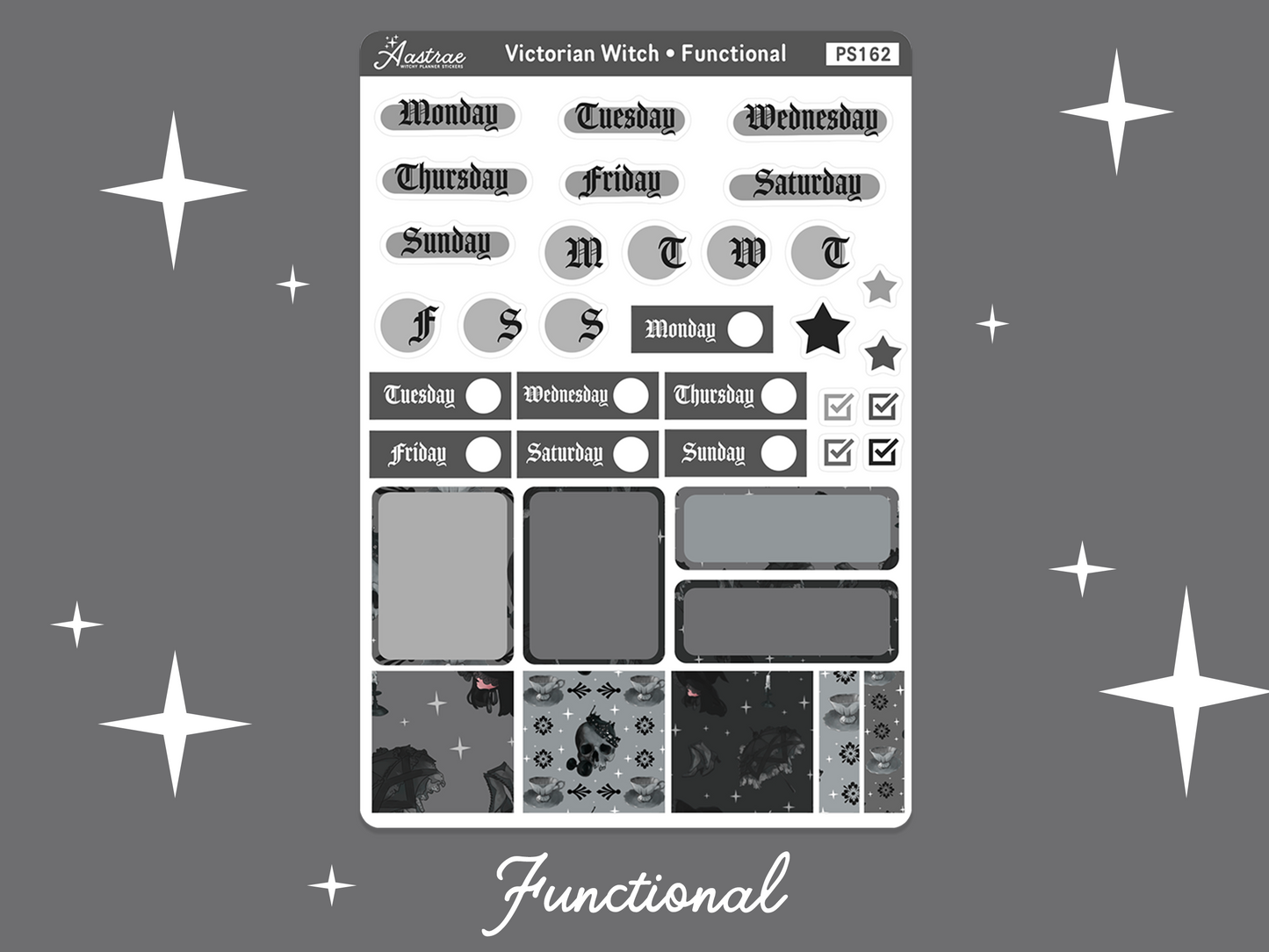 Victorian Witch Journaling Sticker Kit