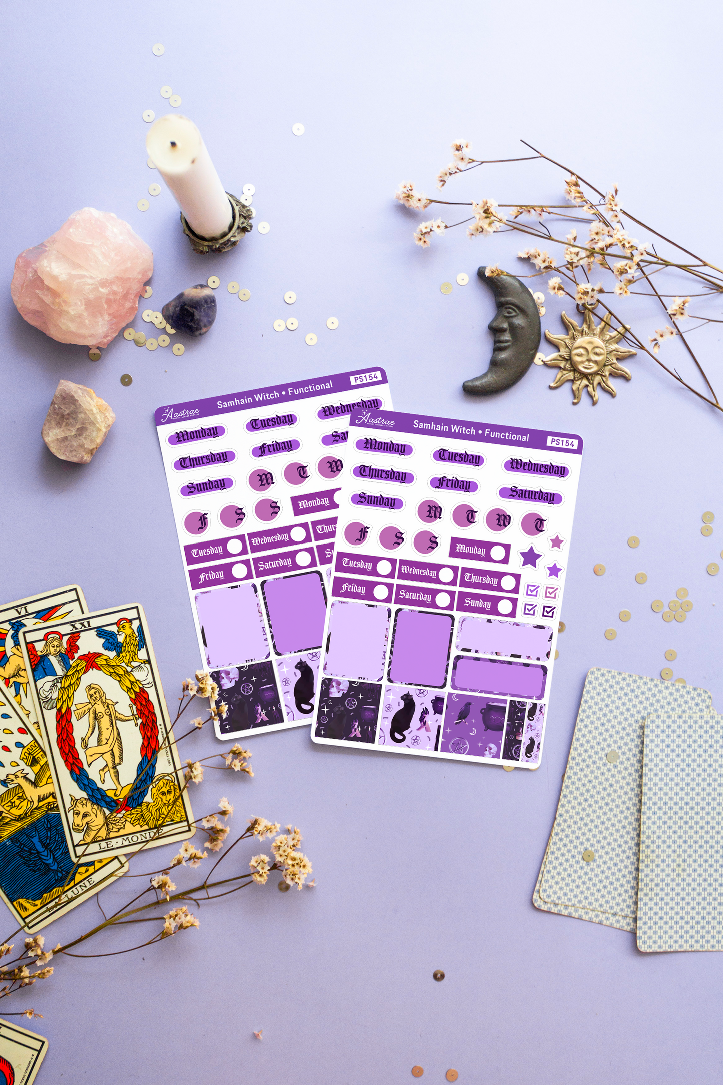 Samhain Witch Weekly Journaling Sticker Sheet