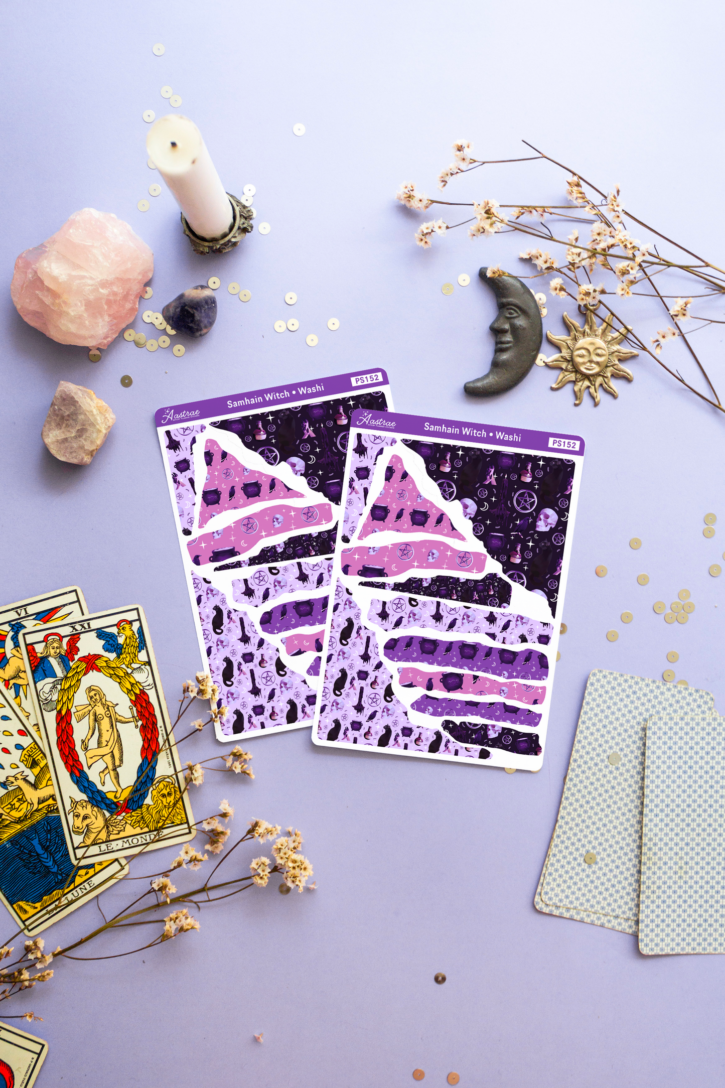Samhain Witch Washi Sticker Sheet