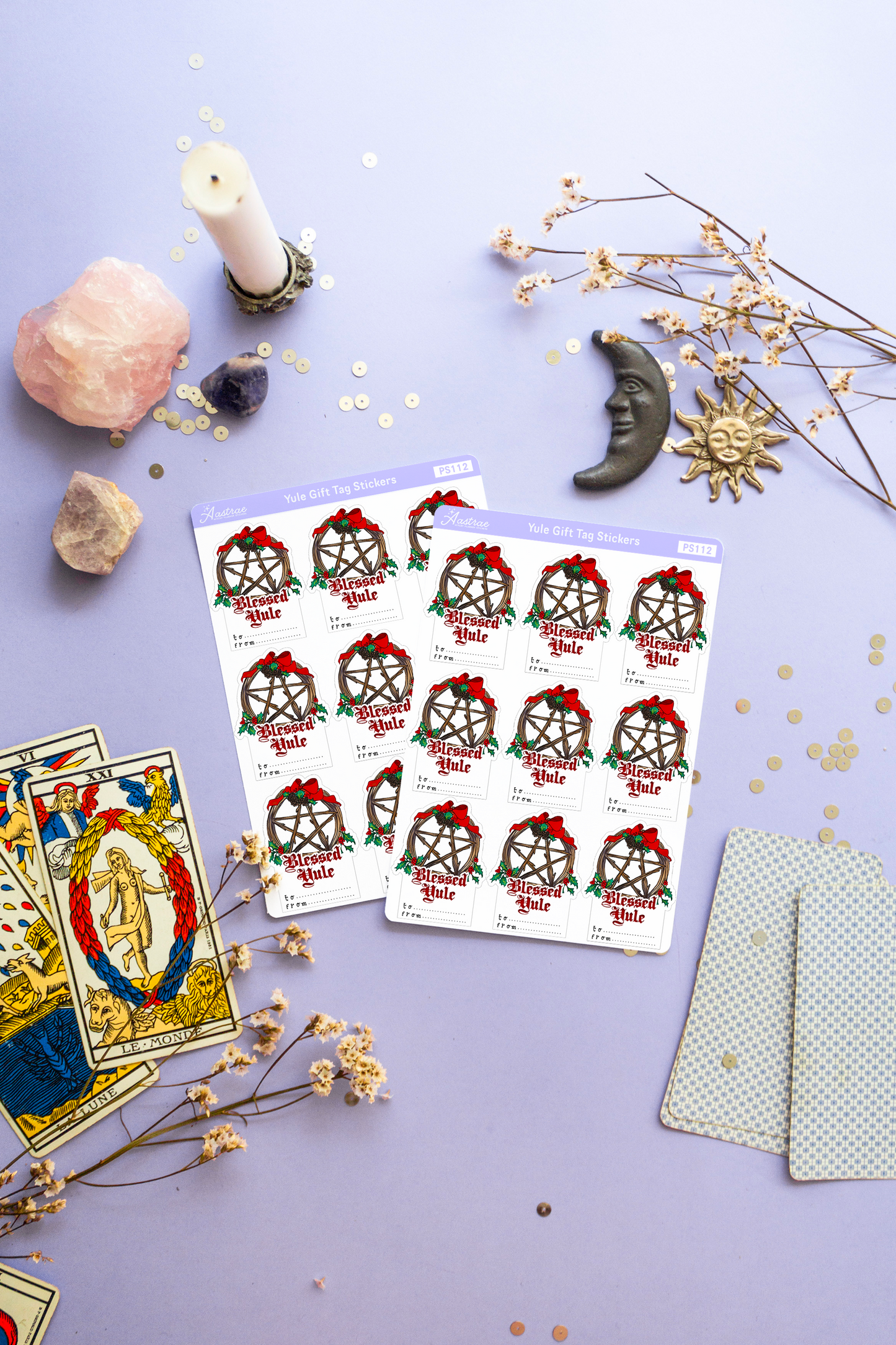 Yule Gift Tags Sticker Sheet