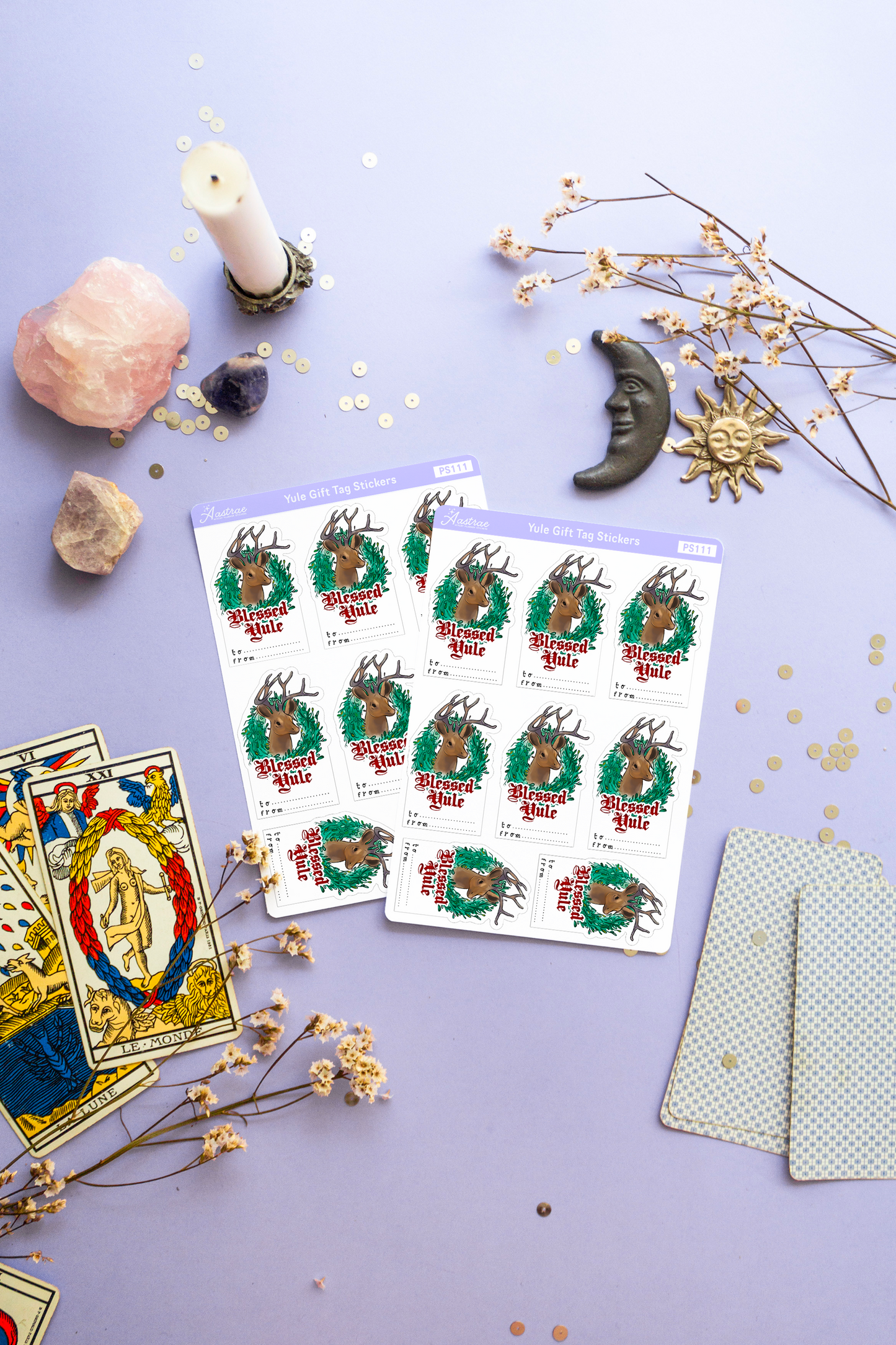 Yule Gift Tags Sticker Sheet
