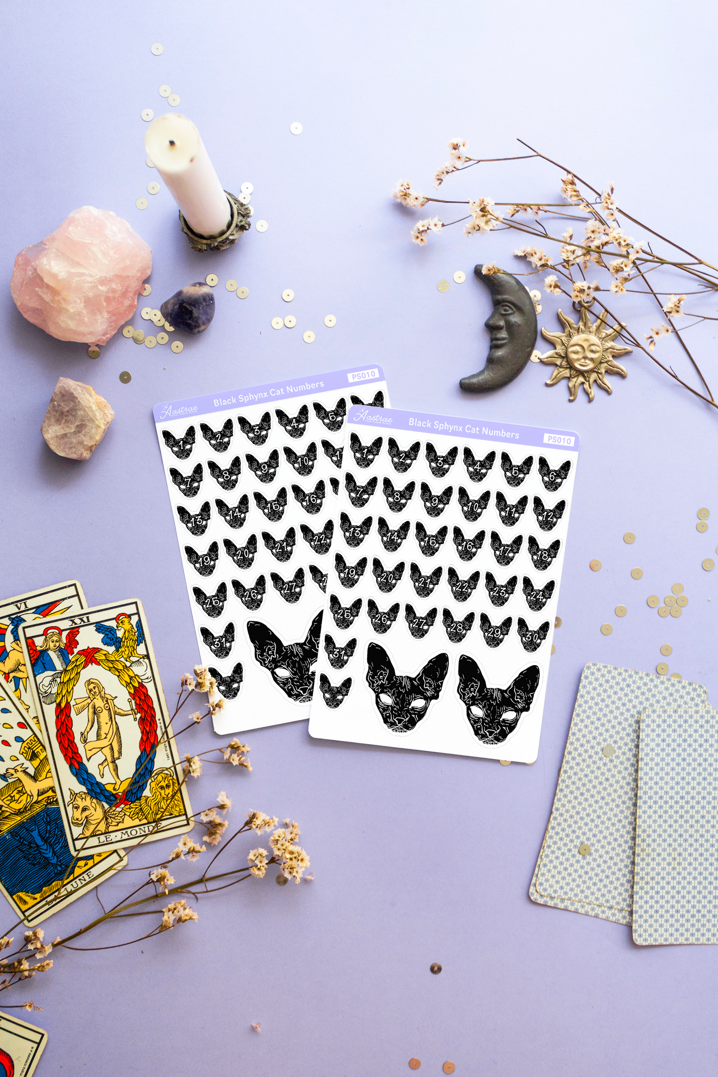 Witchy Cat Date Cover Planner Stickers
