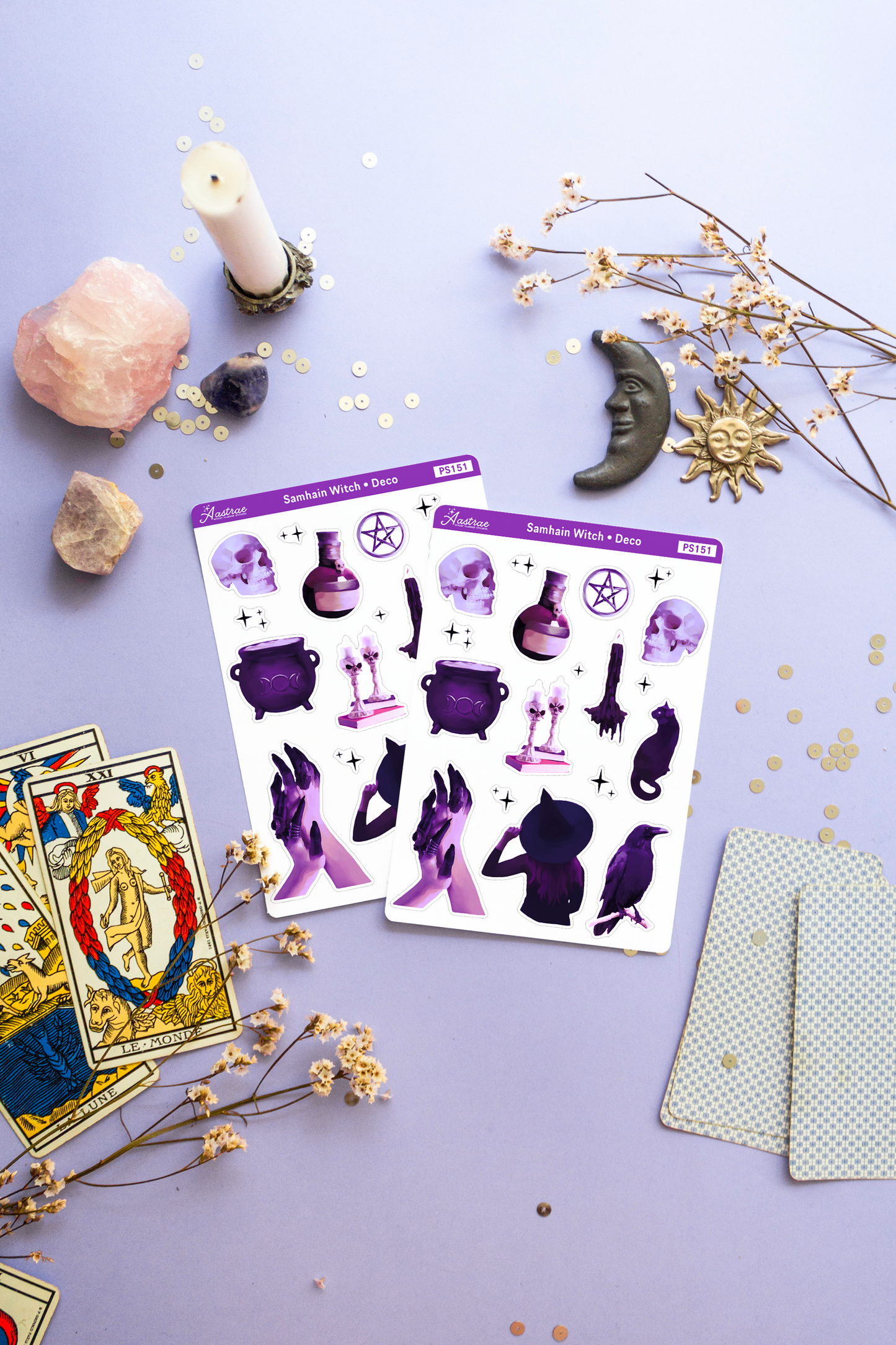 Samhain Witch Decorative Stickers