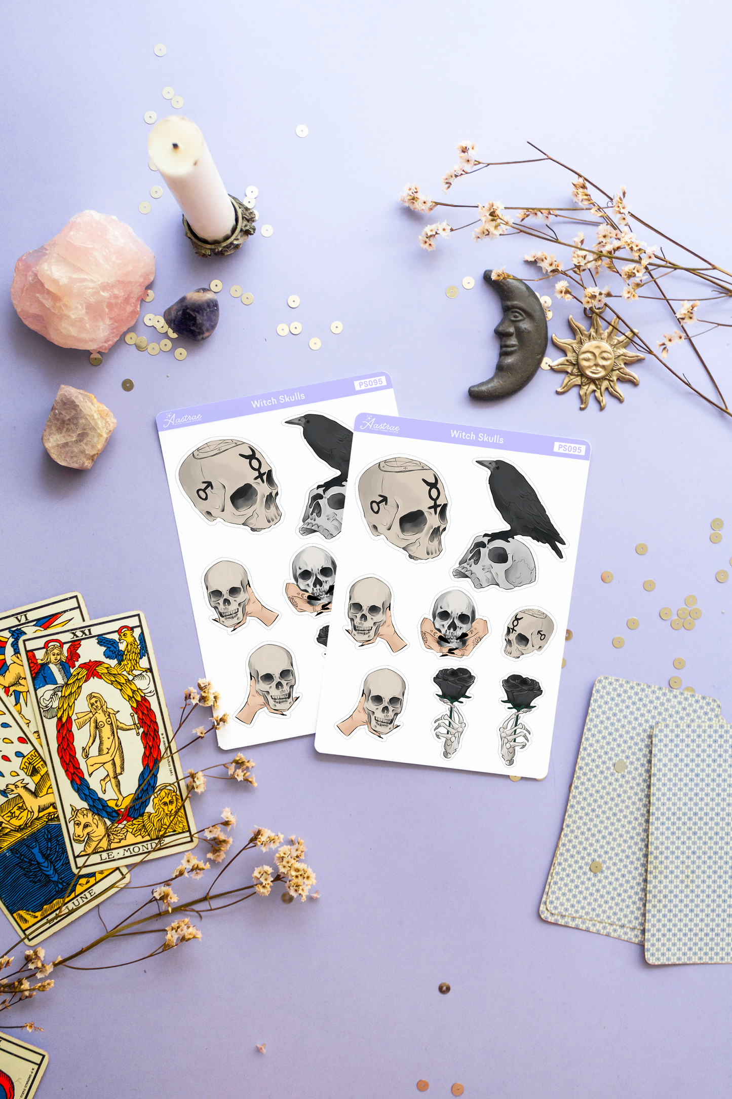 Witch Skulls Stickers for Planner