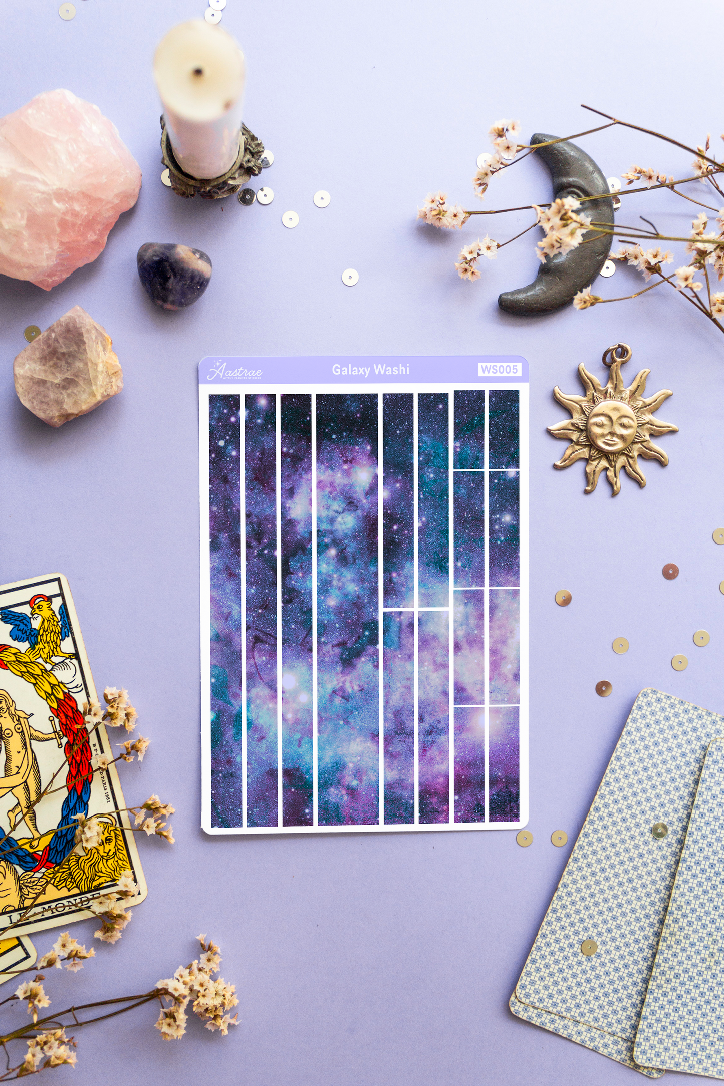 Galaxy Washi Tape Stripe Sticker Sheet