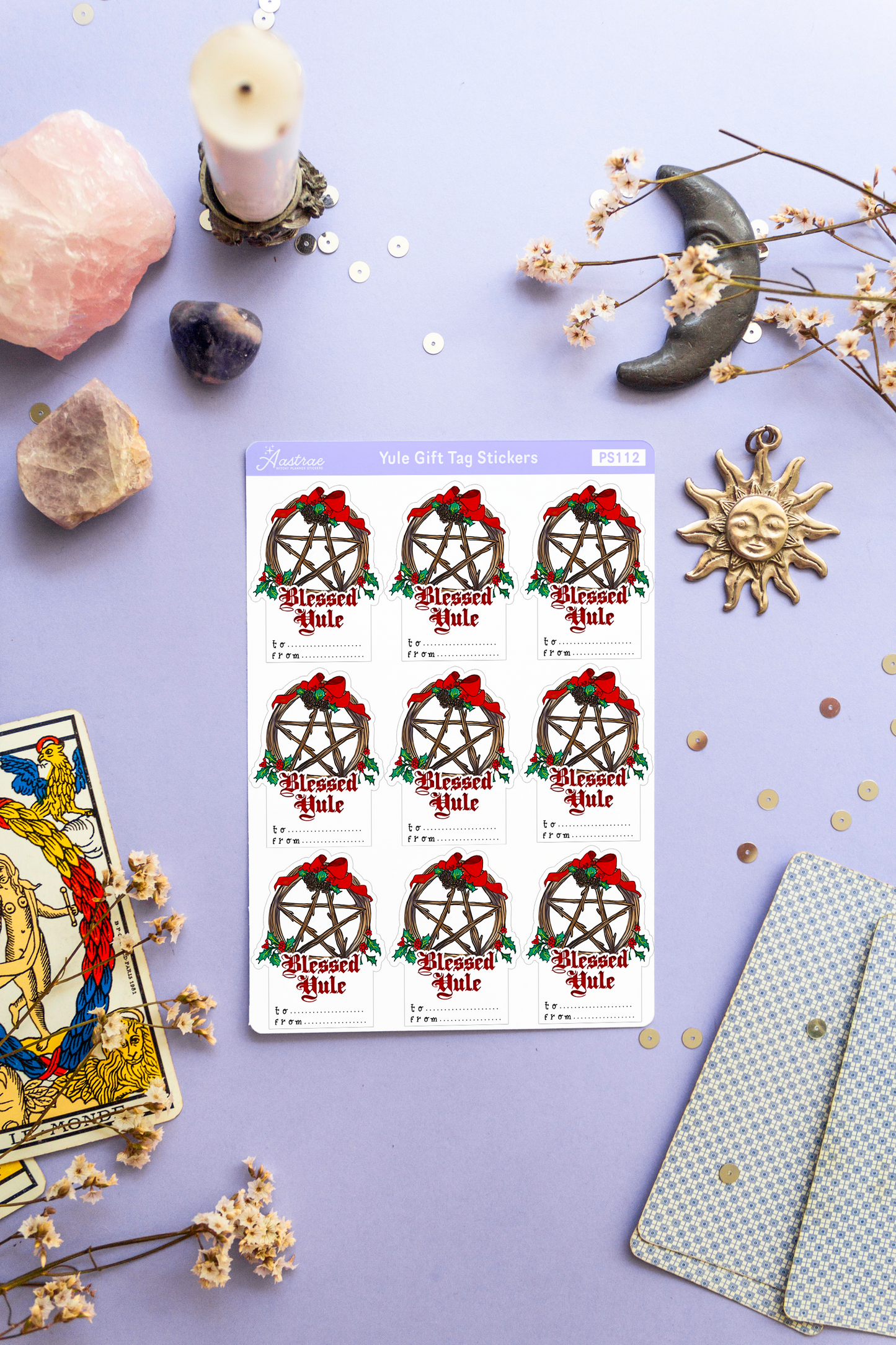 Yule Gift Tags Sticker Sheet