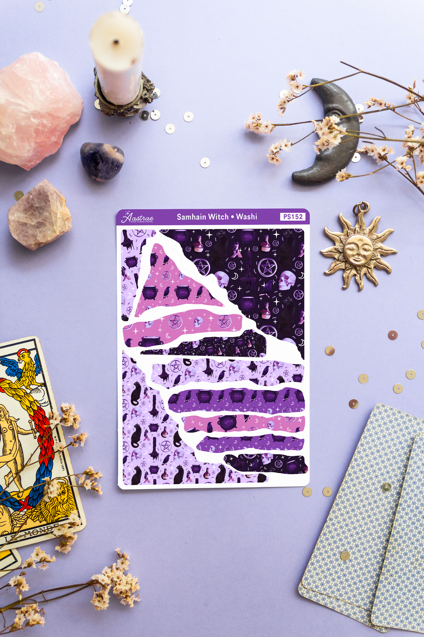 Samhain Witch Washi Sticker Sheet