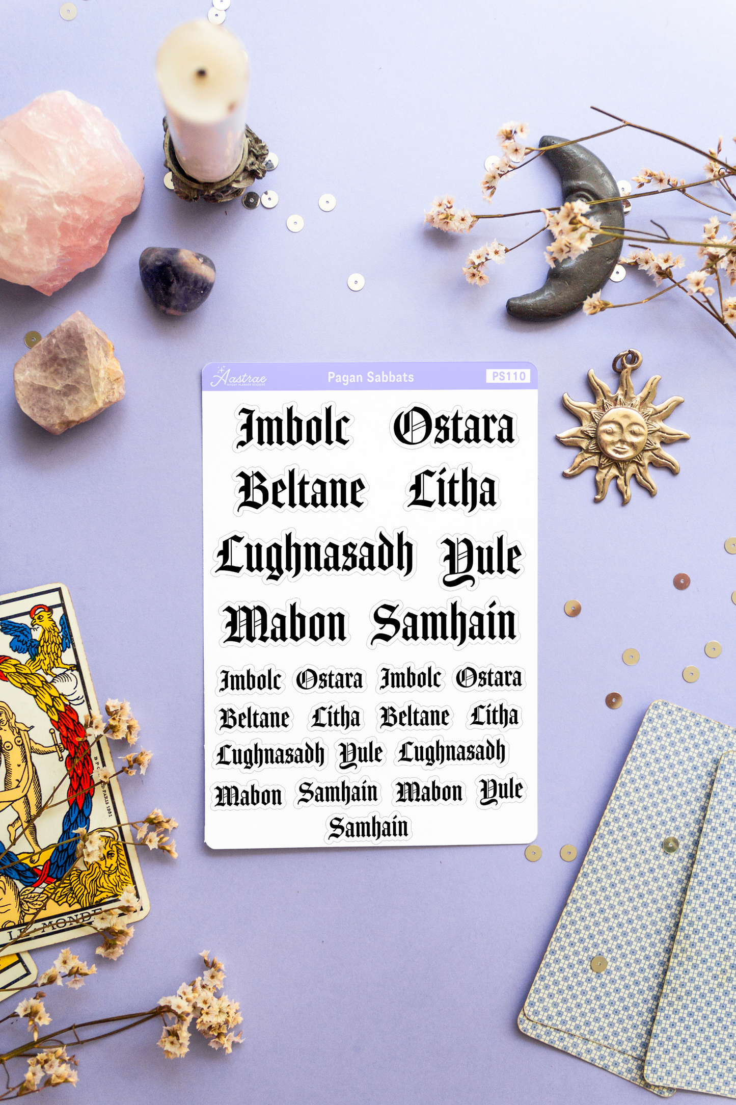 Pagan Sabbat Names Stickers