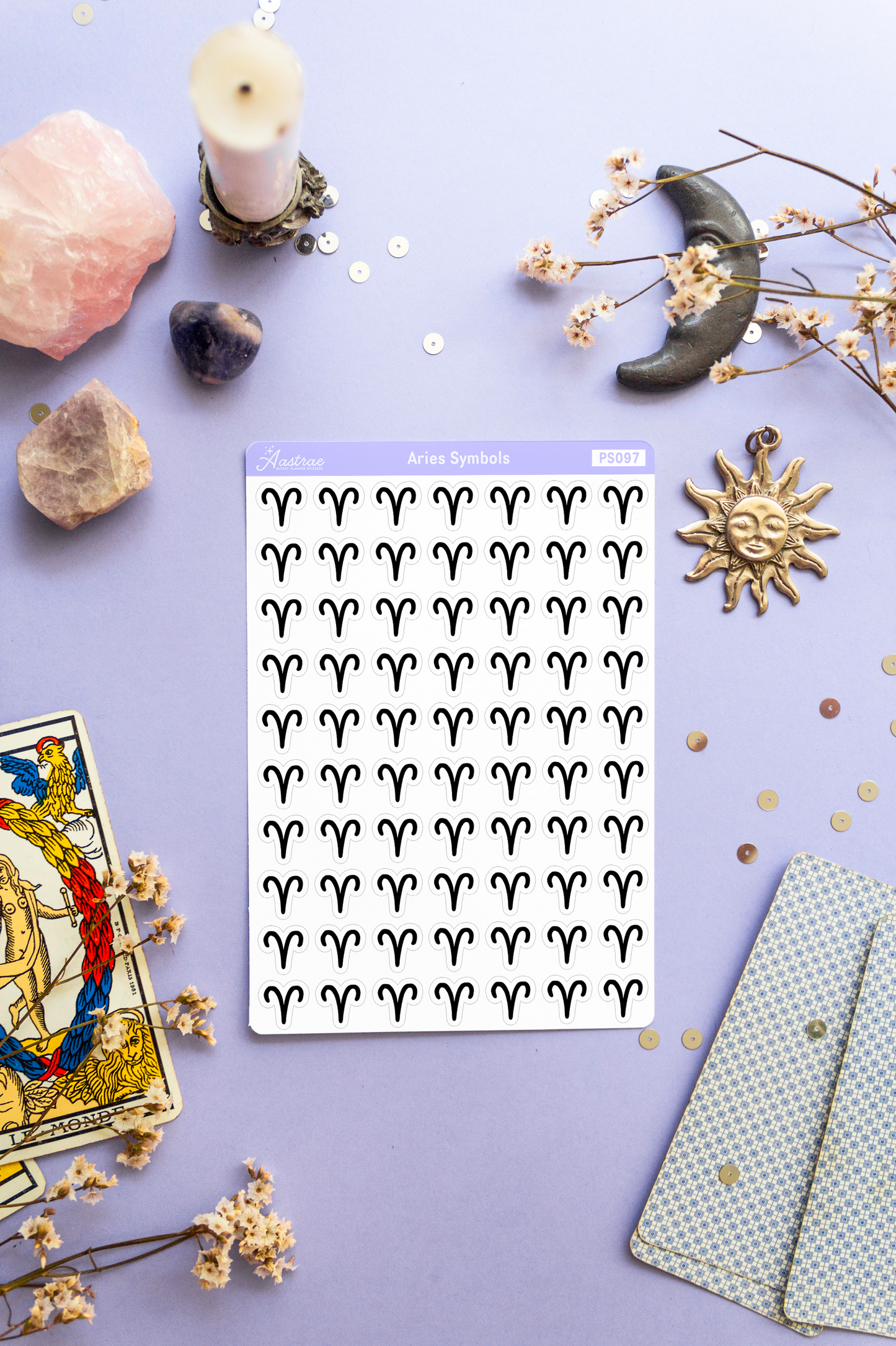 Astrology Aries Symbol Stickers