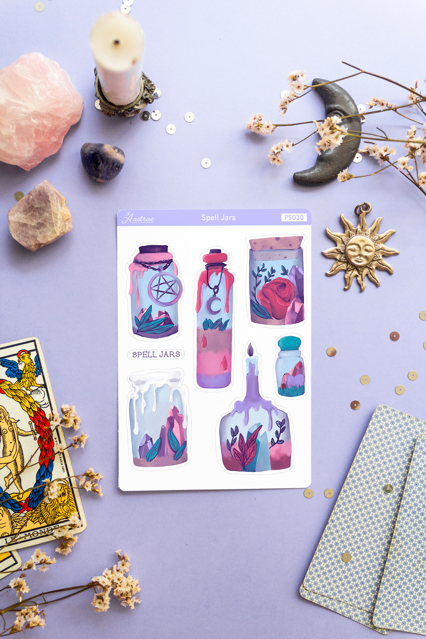 Witch Spell Jars Stickers