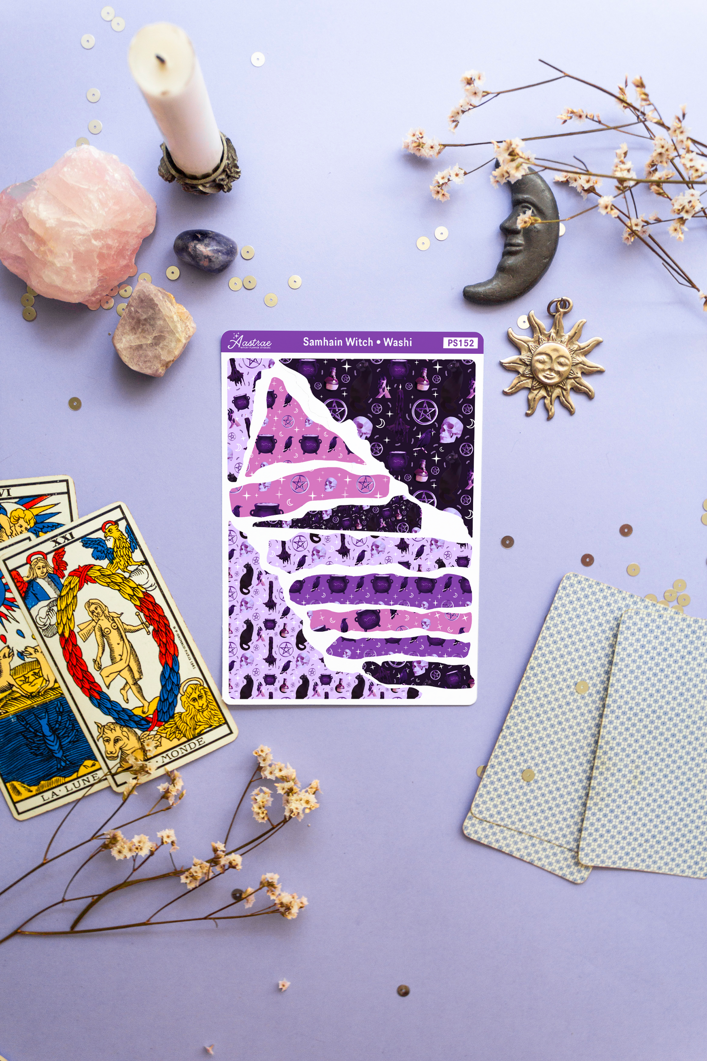 Samhain Witch Washi Sticker Sheet
