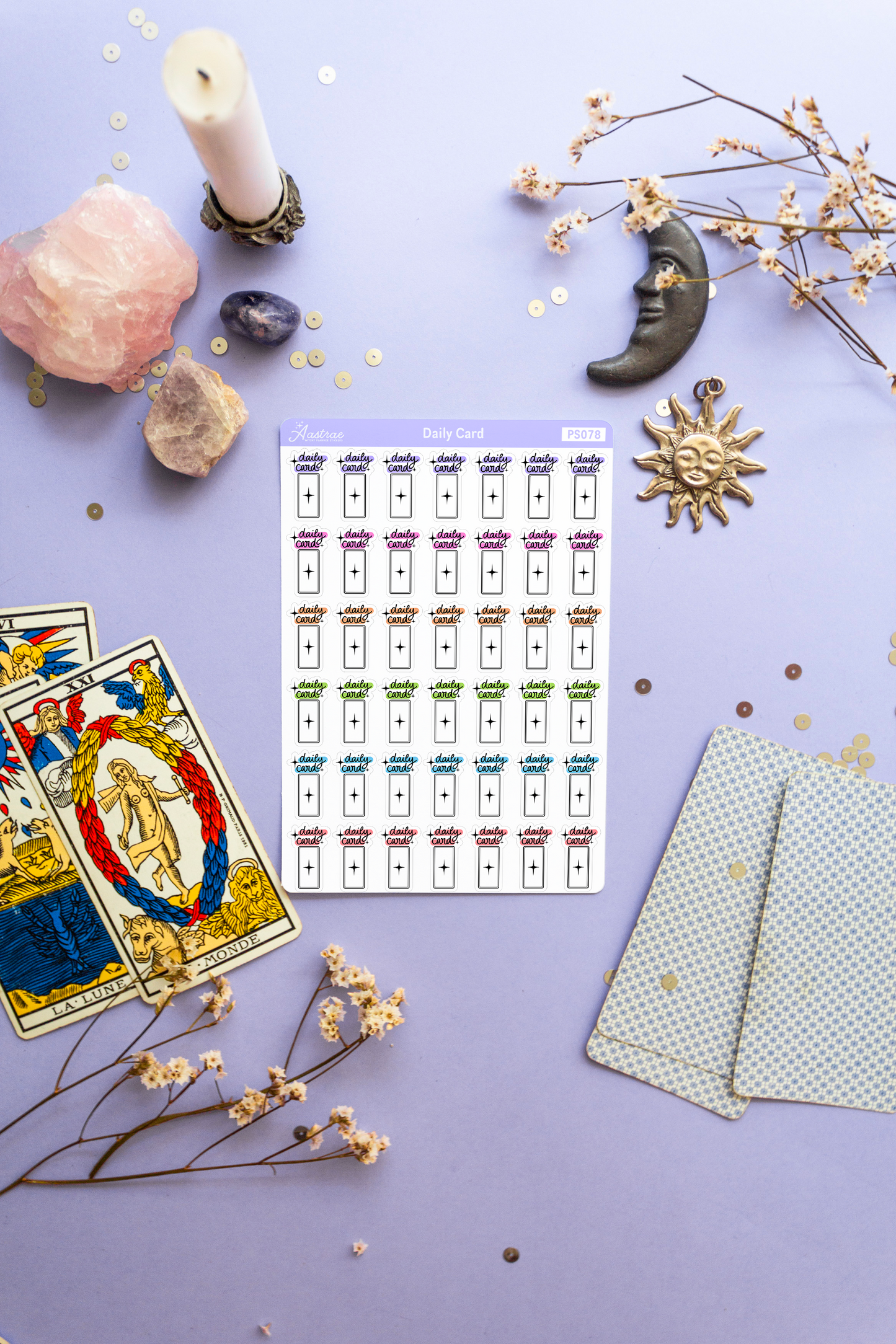 Daily Tarot Card Planner Stickers