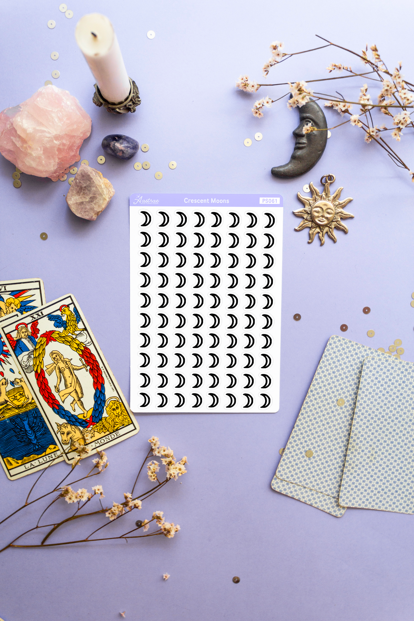 Crescent Moon Icons Stickers