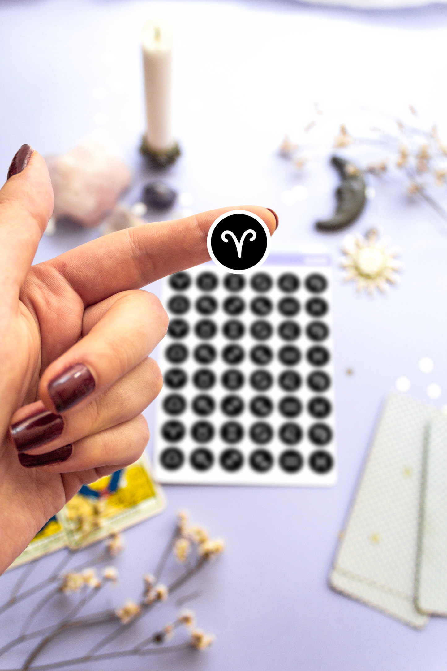 Zodiac Sign Icons Stickers for Planner
