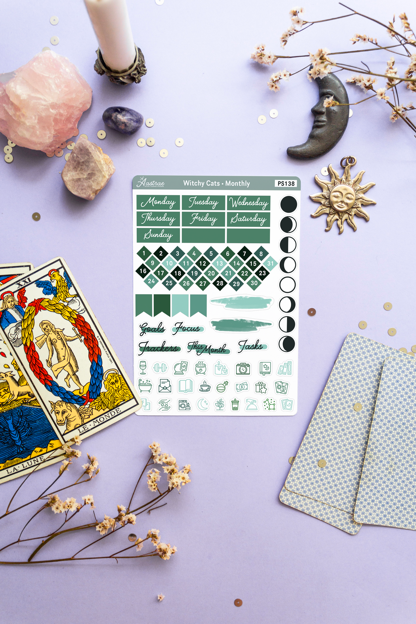 Witchy Cats Functional Stickers