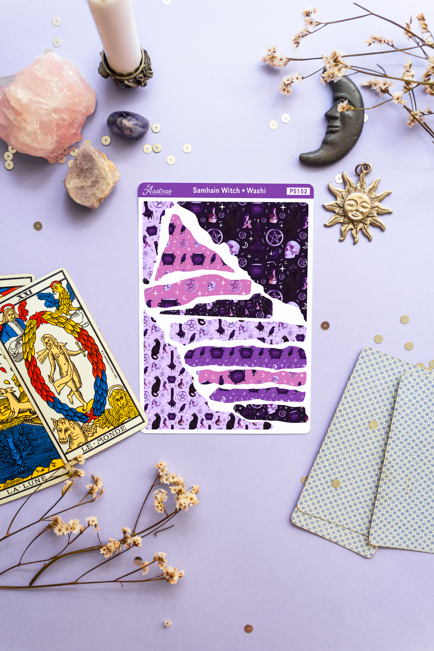 Samhain Witch Washi Sticker Sheet