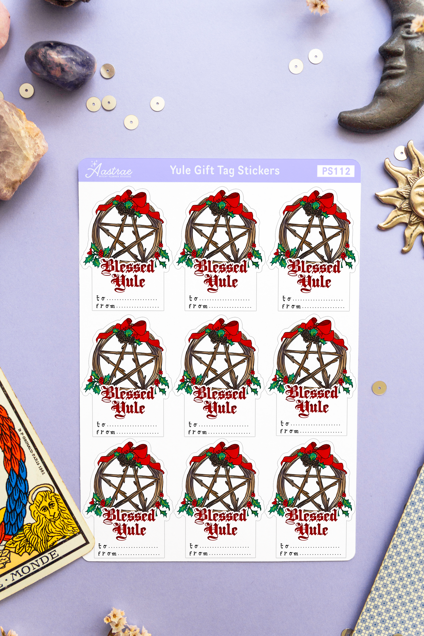 Yule Gift Tags Sticker Sheet