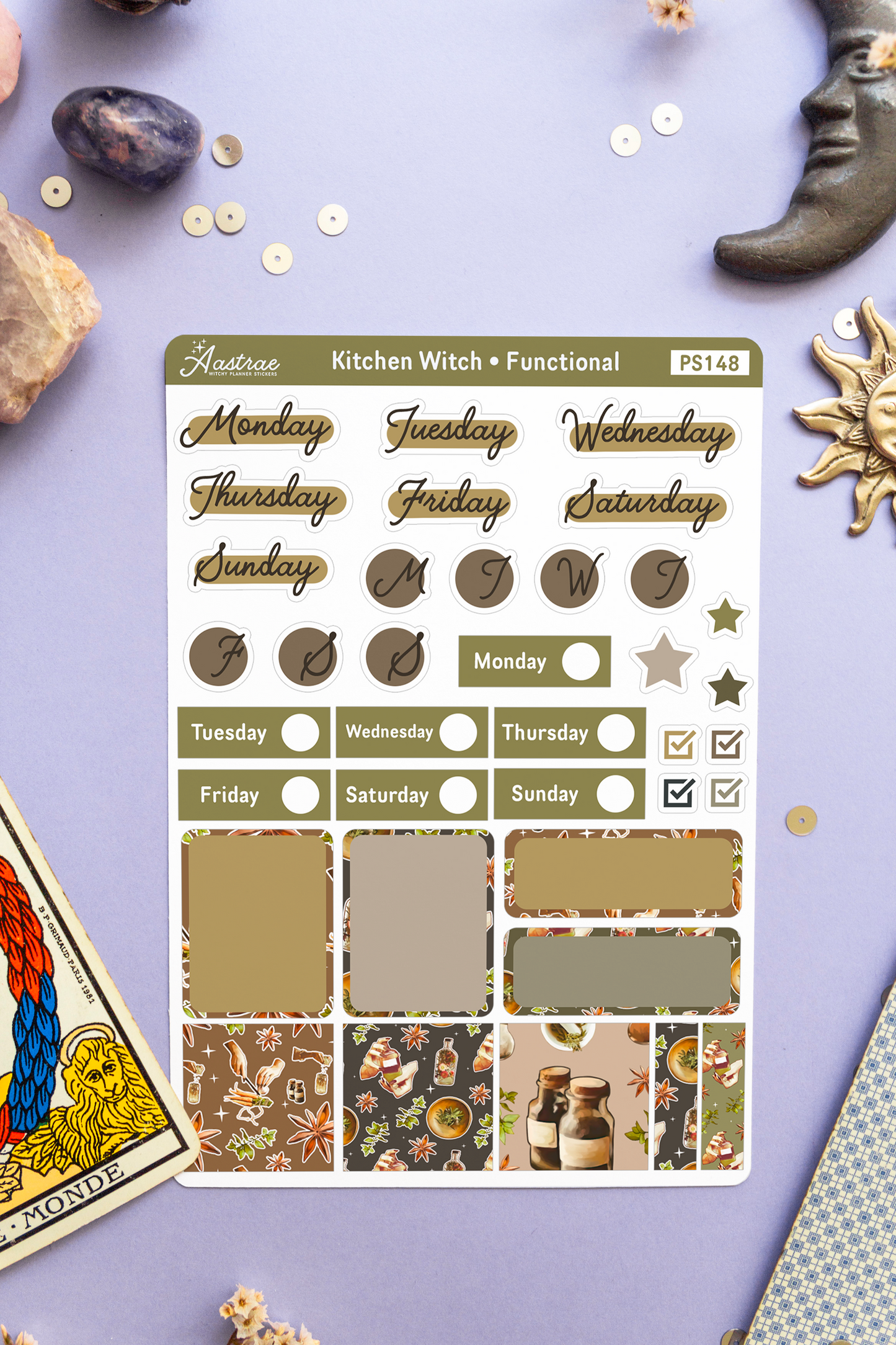 Kitchen Witch Journaling Stickers