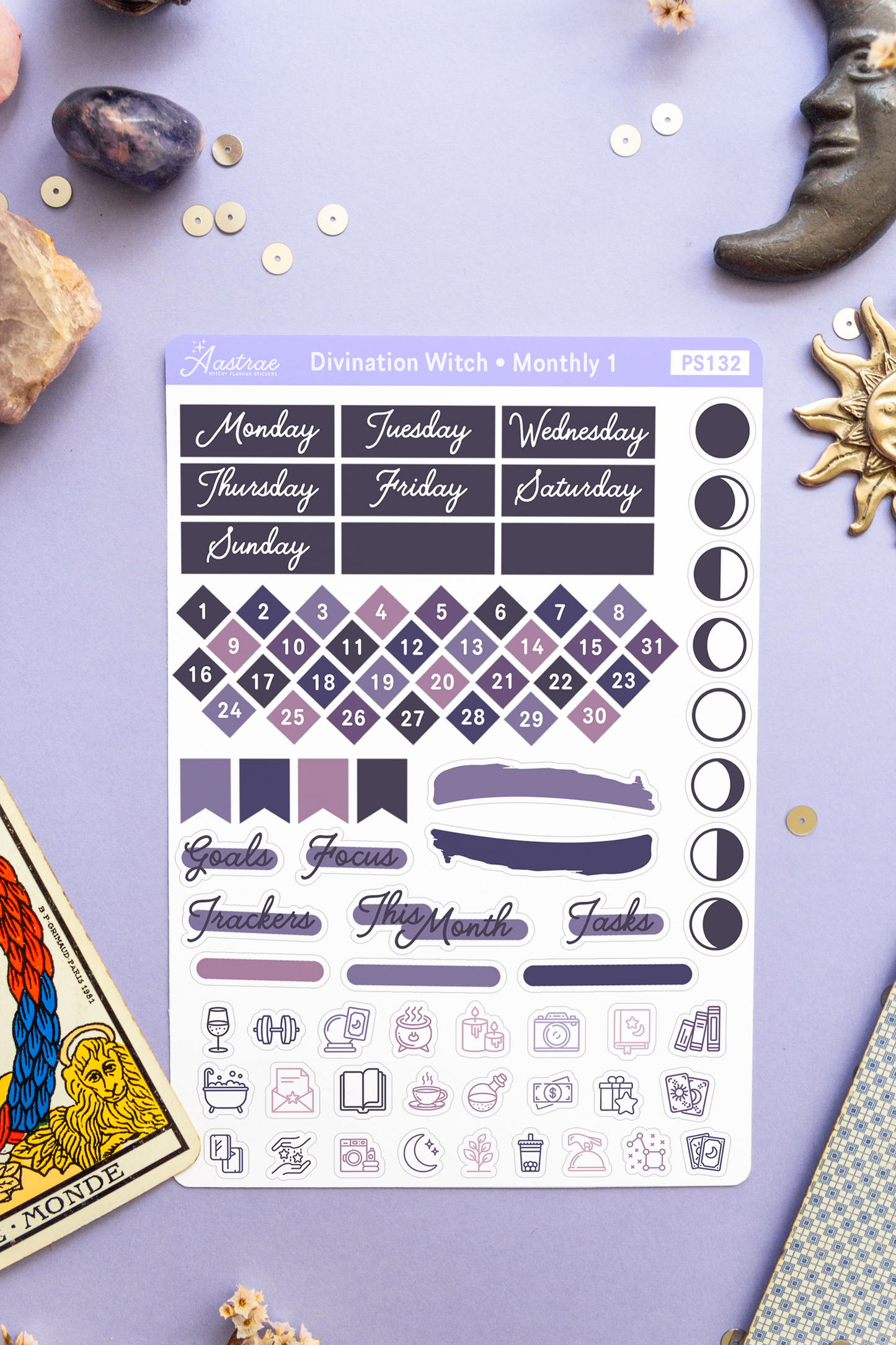 Divination Witch Functional Stickers