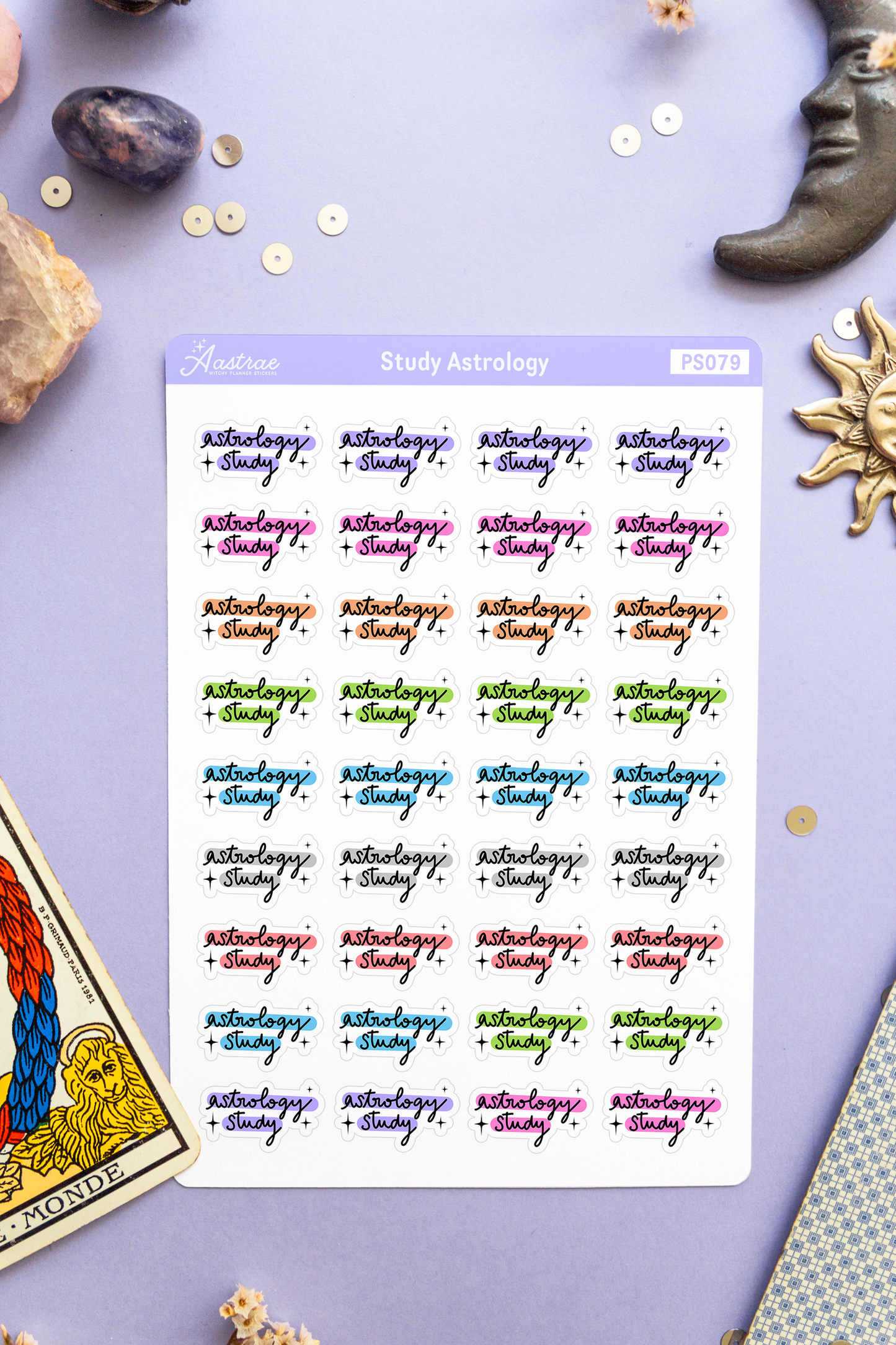 Study Astrology Planner Stickers