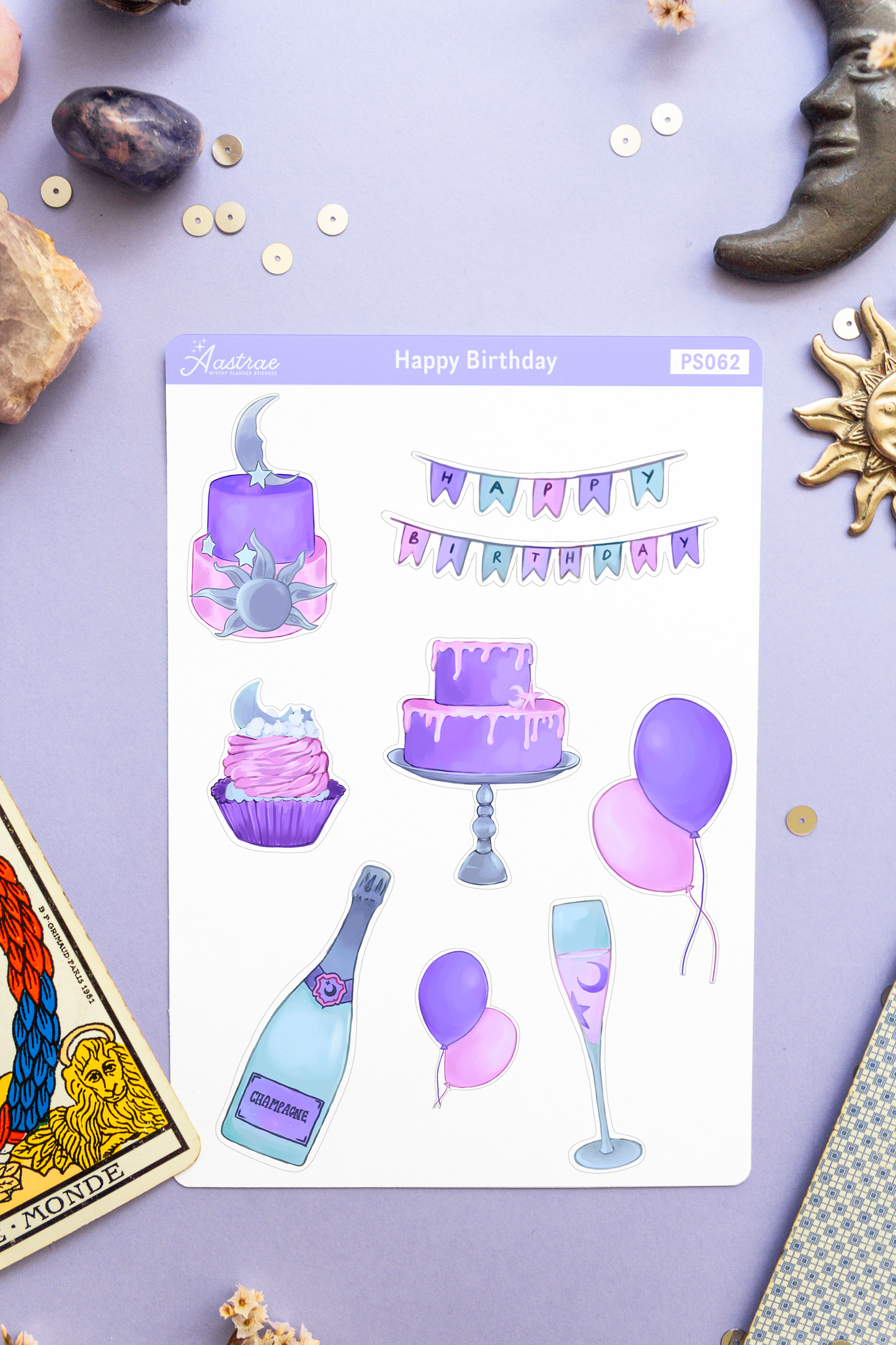 Witchy Birthday Planner Stickers