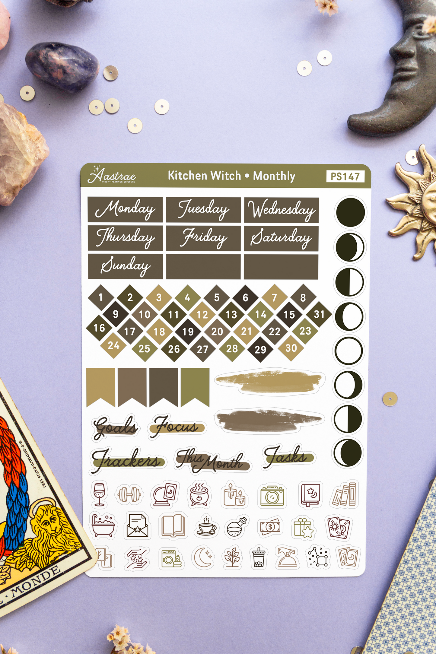 Kitchen Witch Functional Stickers