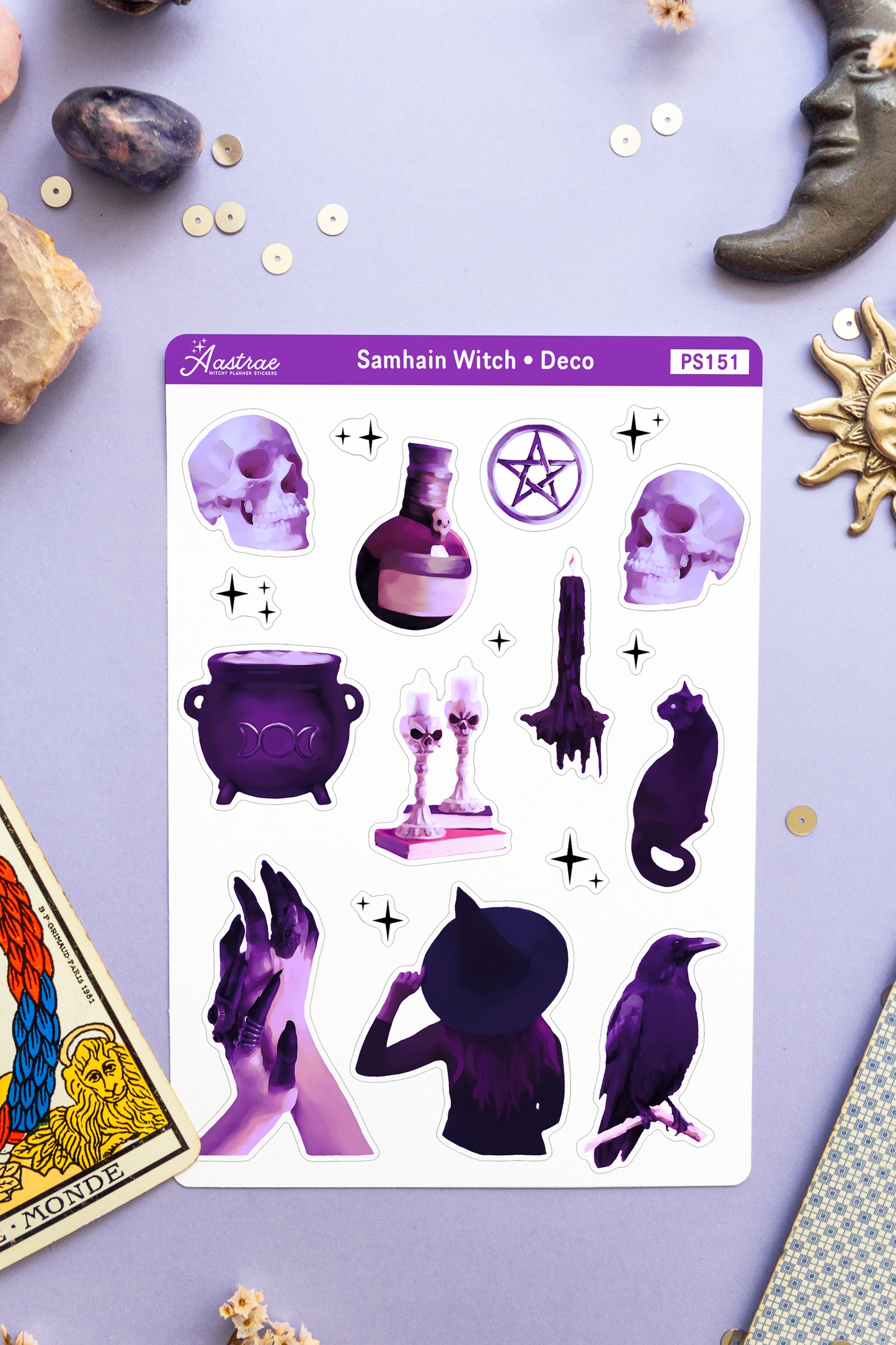 Samhain Witch Decorative Stickers