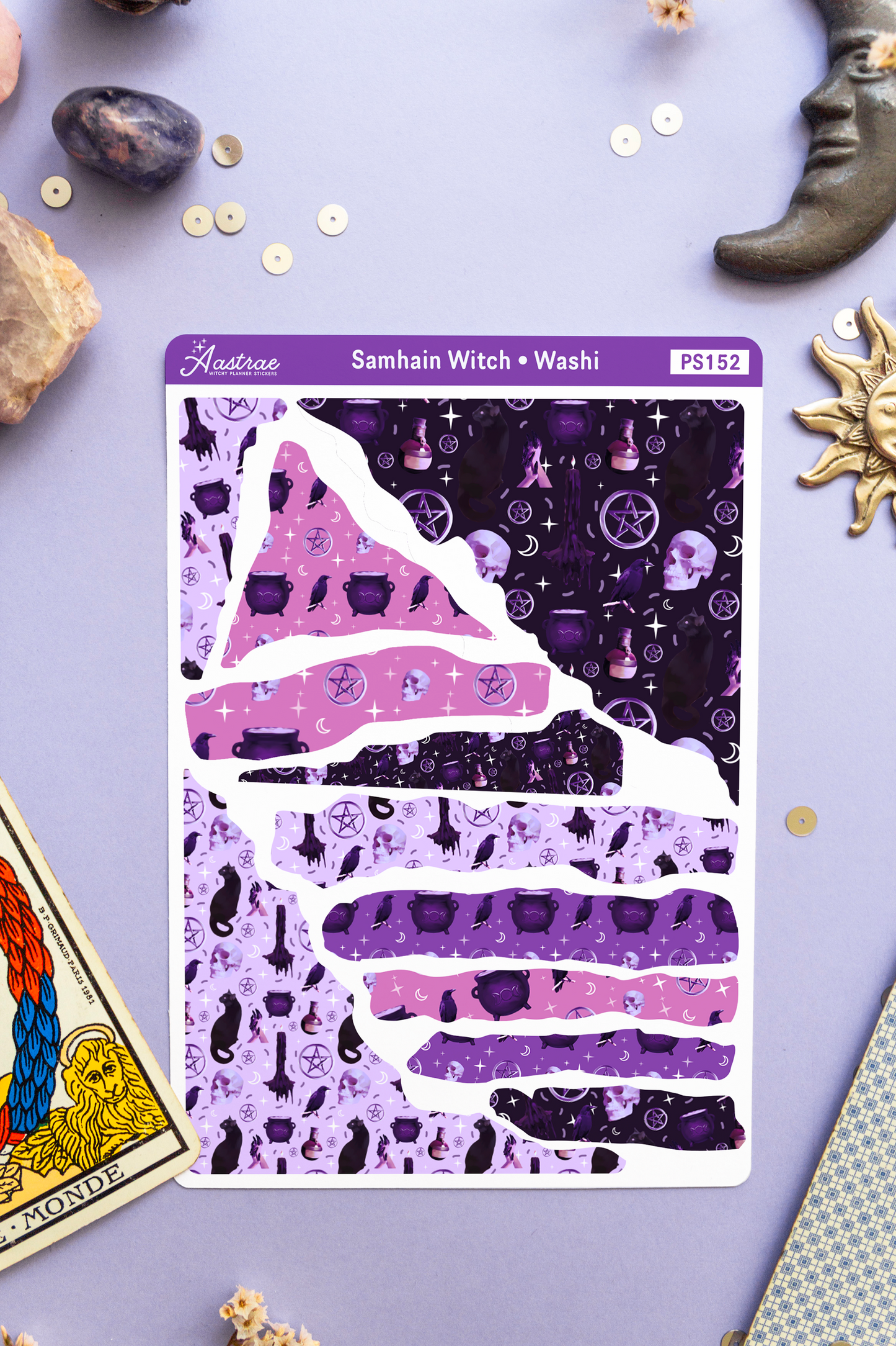 Samhain Witch Washi Sticker Sheet