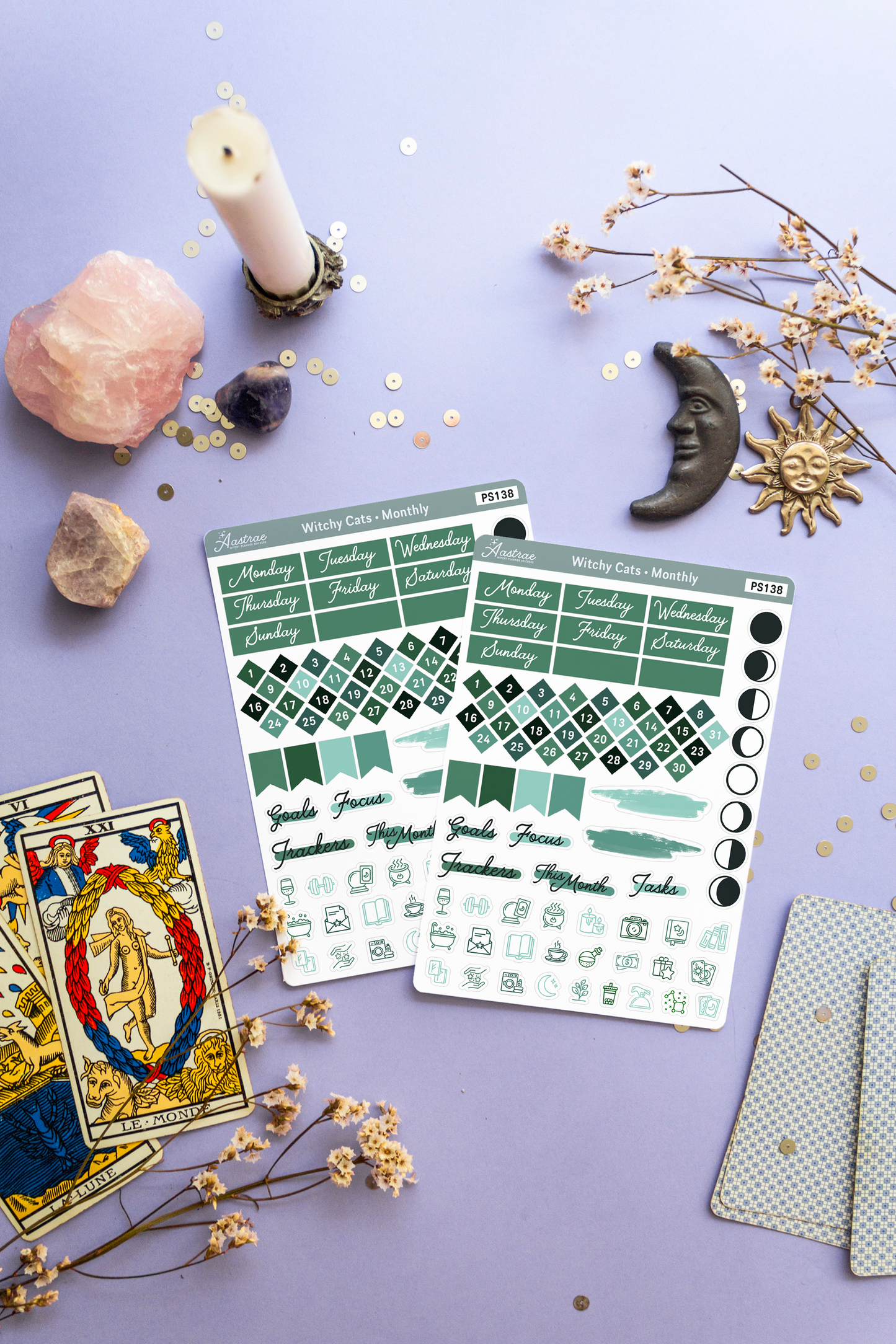 Witchy Cats Functional Stickers