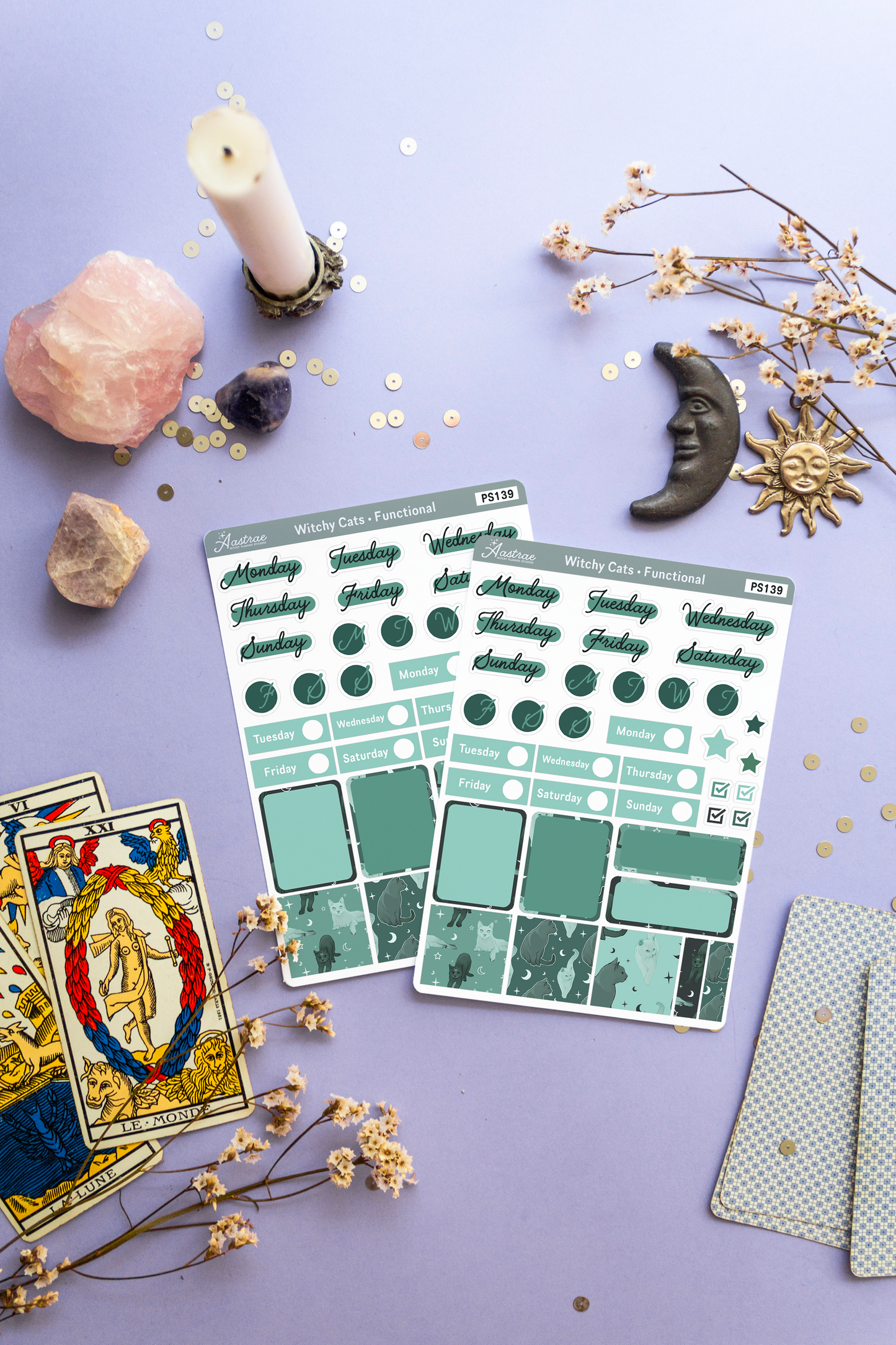 Witchy Cats Journaling Stickers