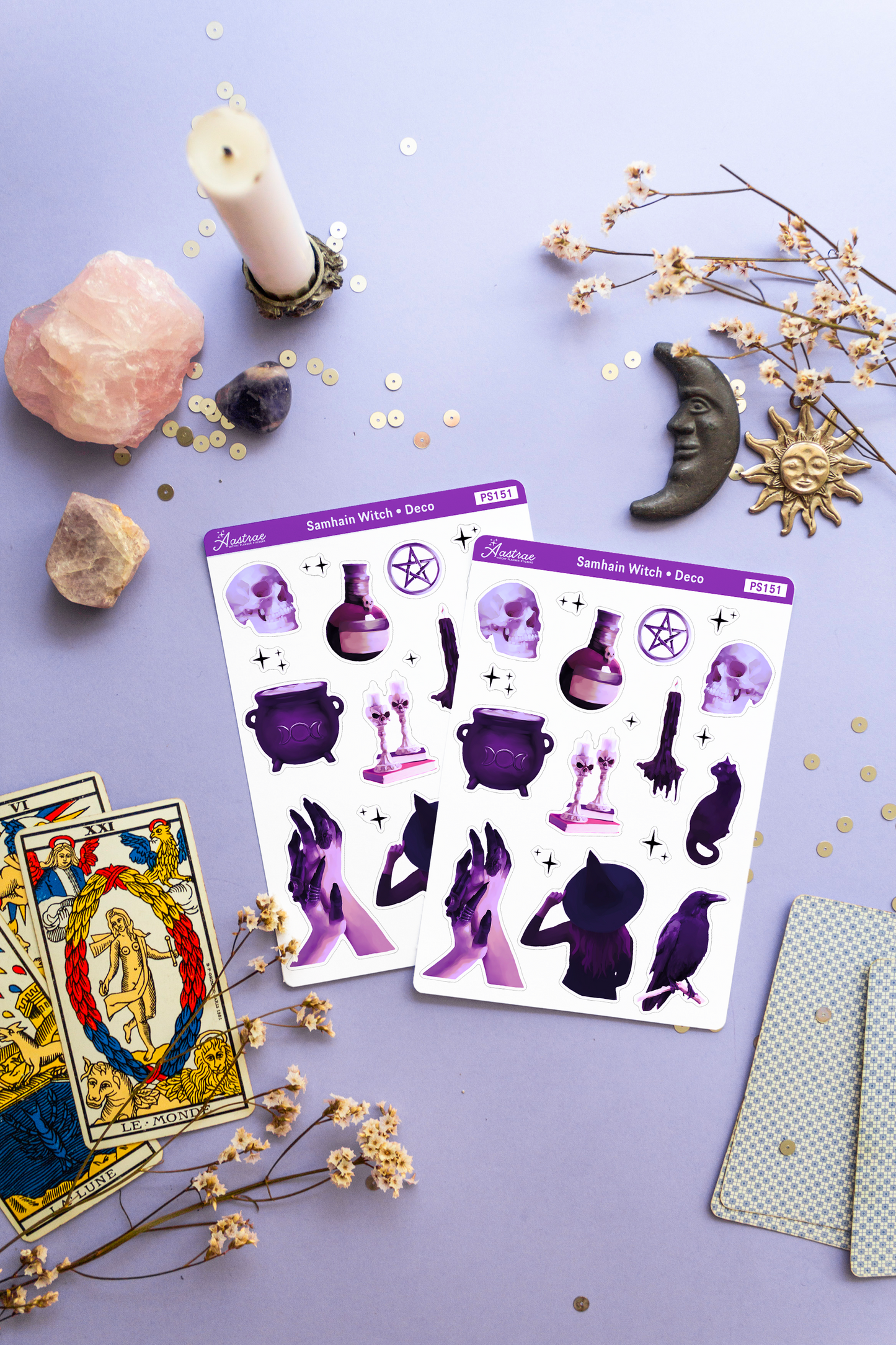 Samhain Witch Decorative Stickers